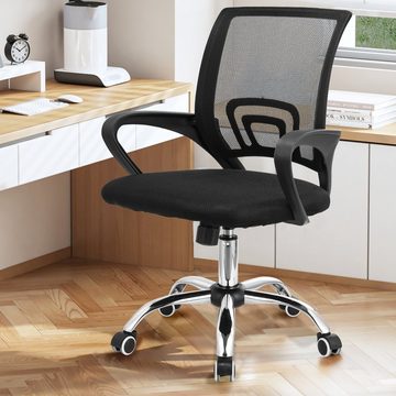 OULENBIYAR Bürostuhl Schreibtischstuhl mit Netzbespannung, höhenverstellbarer Computerstuhl, 360° Drehstuhl, Wippfunktion, atmungsaktiv, Büro, bis 130 kg belastbar