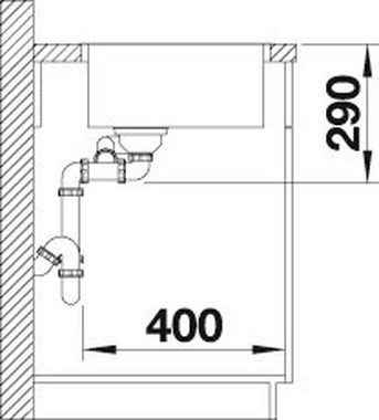 Blanco Küchenspüle ANDANO 340/180-IF, rechteckig