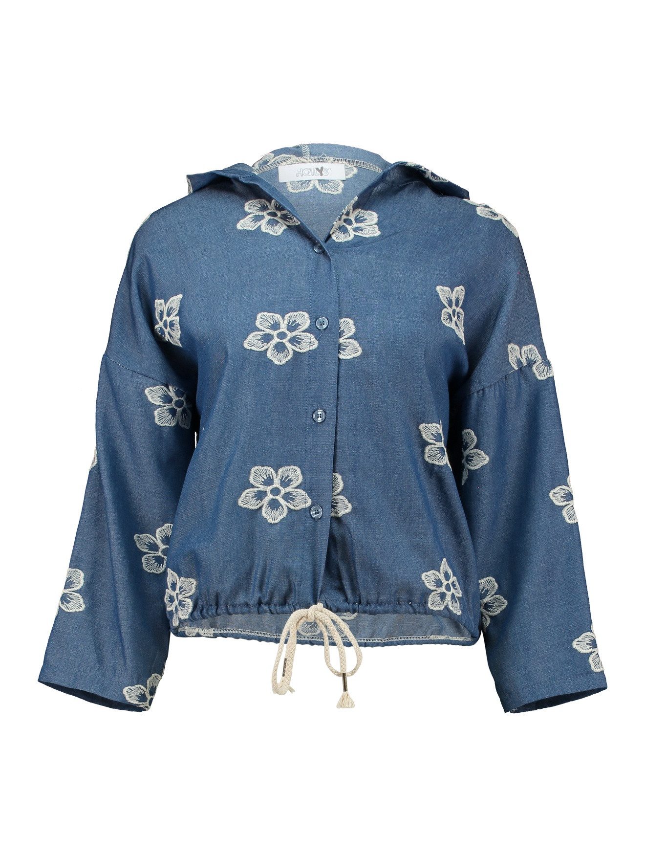 HaILY’S T-Shirt LS C BL Ki44m, denim blue flower