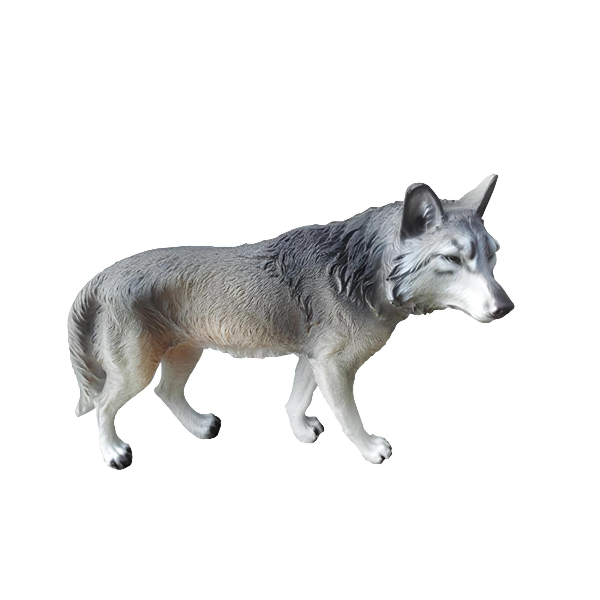 Skulptur Wolfs-Wildfigur Gartenstatue Deko-Skulptur Dekorationsskulptur