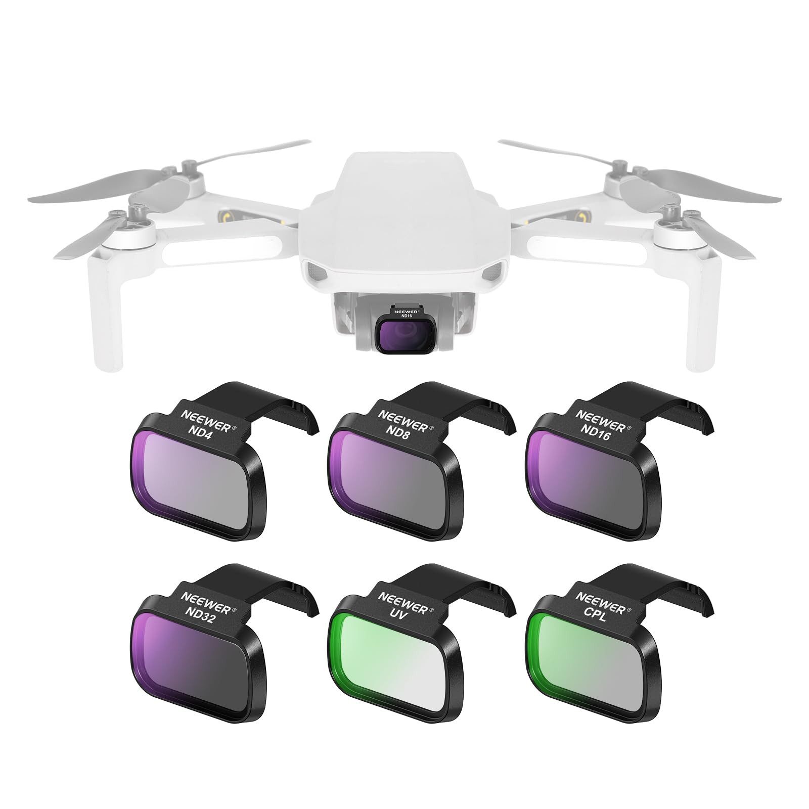 Neewer FL-B31 6er-Set ND/CPL/UV Filter. Für DJI Mini-Serie, gimbalsafe Поляризационный фильтр (Ultradünn/Mehrfachbeschichtet/SnapOn)