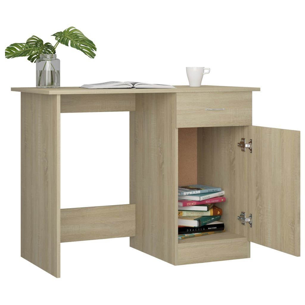 Holzwerkstoff 100x50x76 furnicato Sonoma-Eiche cm Schreibtisch