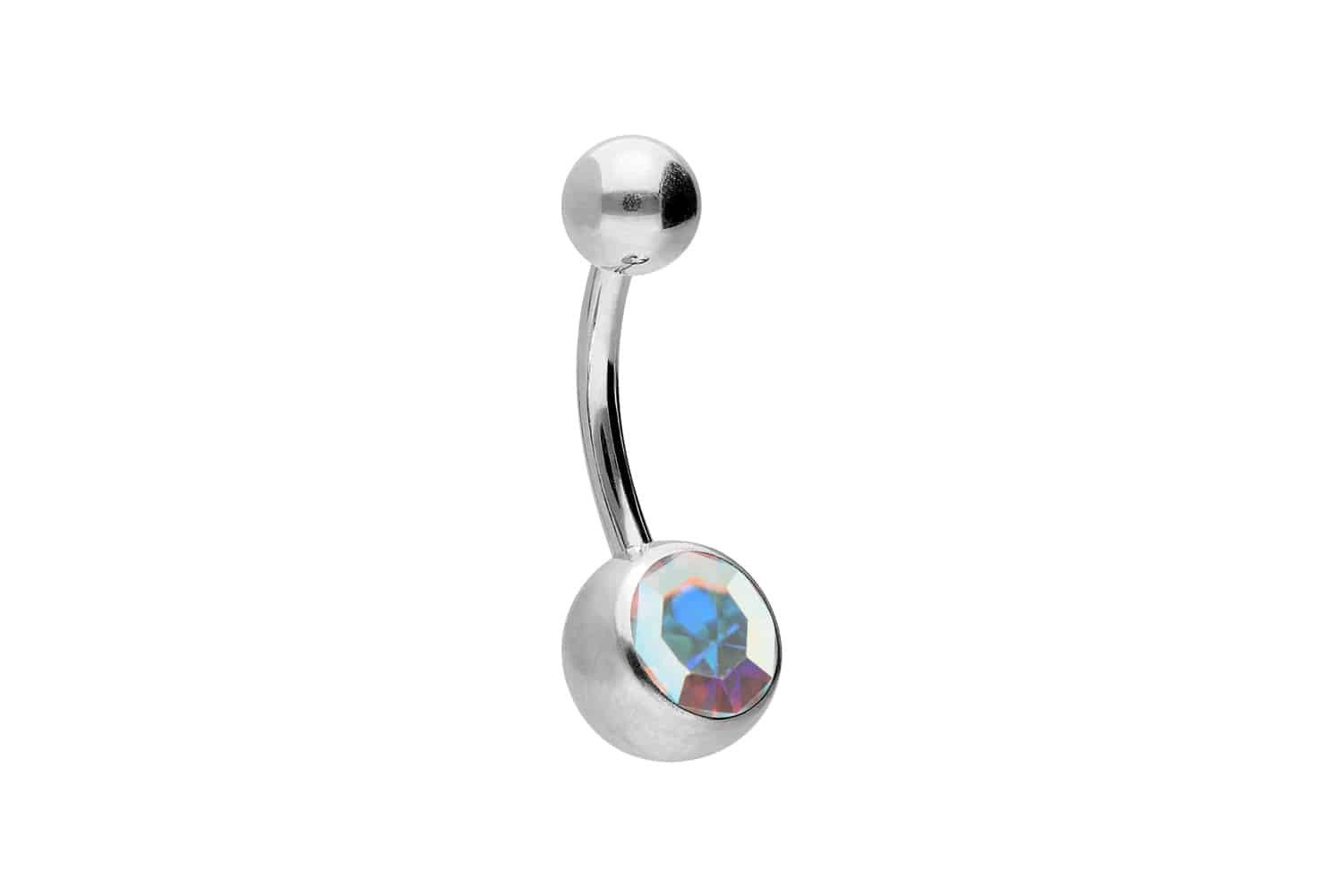 PIERCINGLINE Bauchnabelpiercing Chirurgenstahl Bananabell KRISTALL (Bananab günstig online kaufen