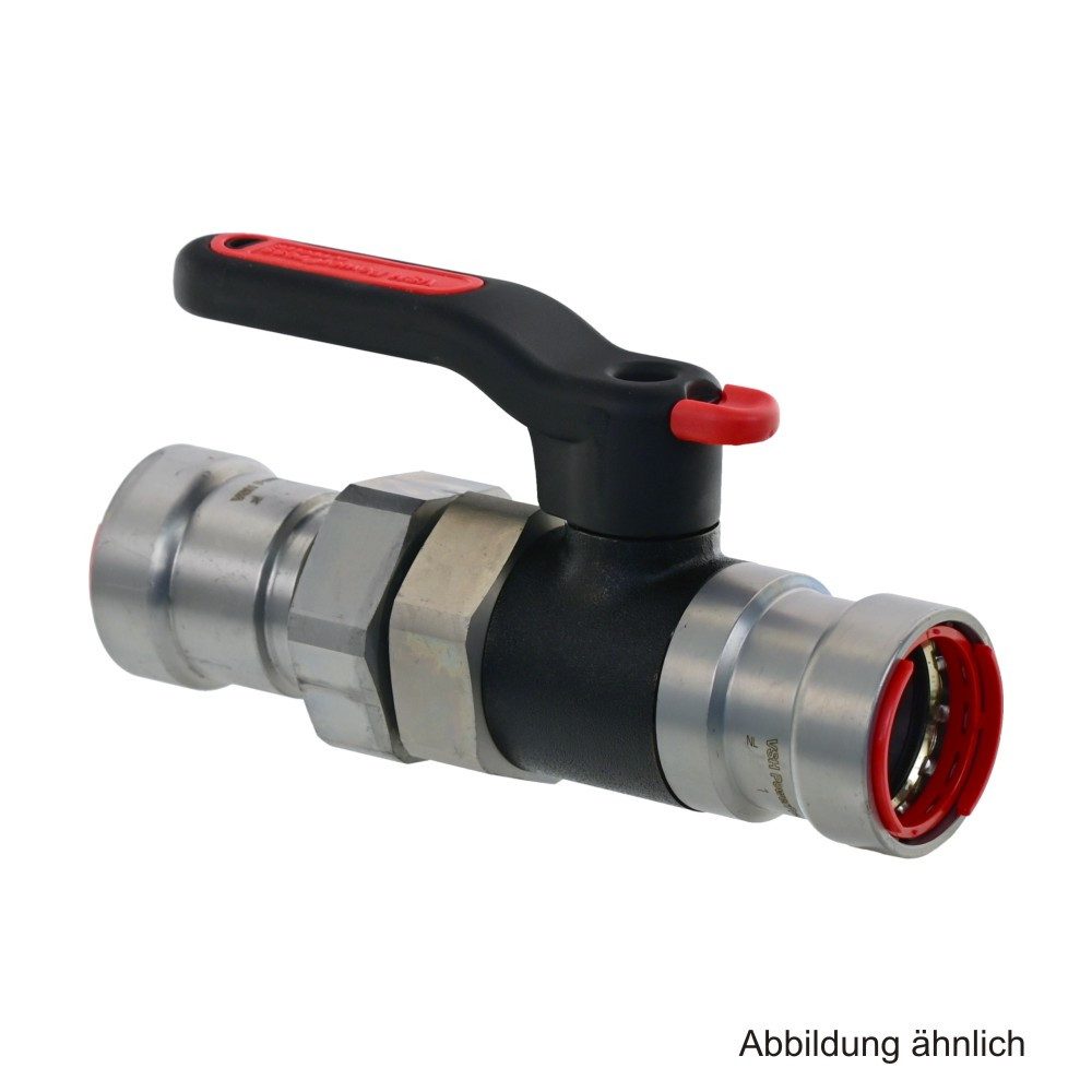 VSH Wasserrohr VSH PowerPress PPSU550 Kugelhahn kurze Spindel und Verschraubung, 1"