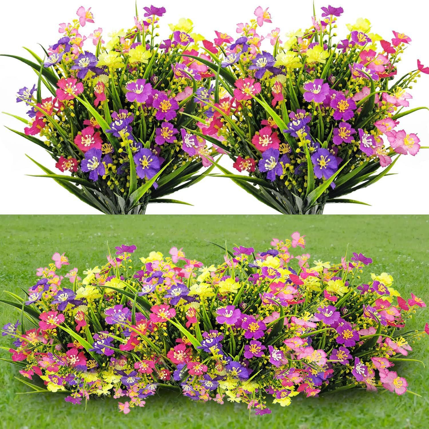 Kunstblumenstrauß 12 Stück Künstliche Kleine Chrysanthemensträuße, Außen Kunstpflanzen