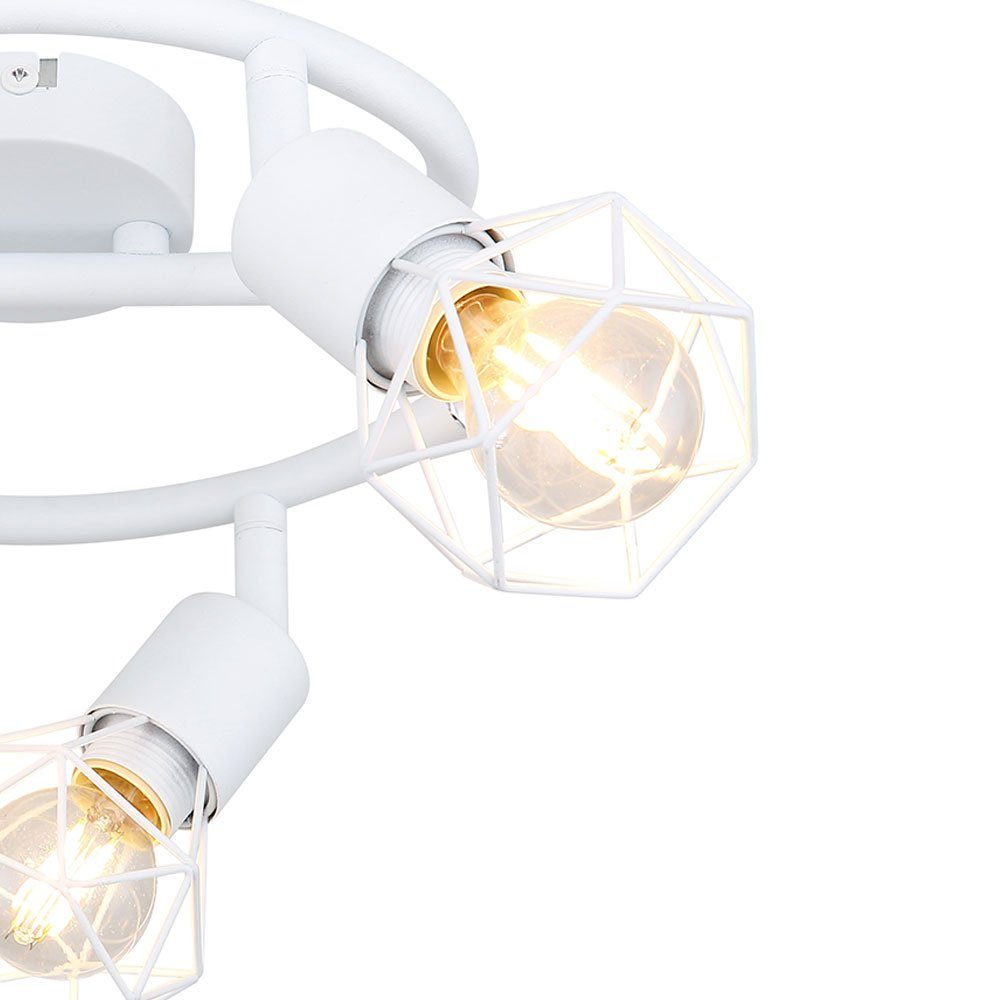 etc-shop Smarte LED-Leuchte, Smart Decken Lampe Alexa Leuchte Käfig dimmbar- Google Rondell Spot