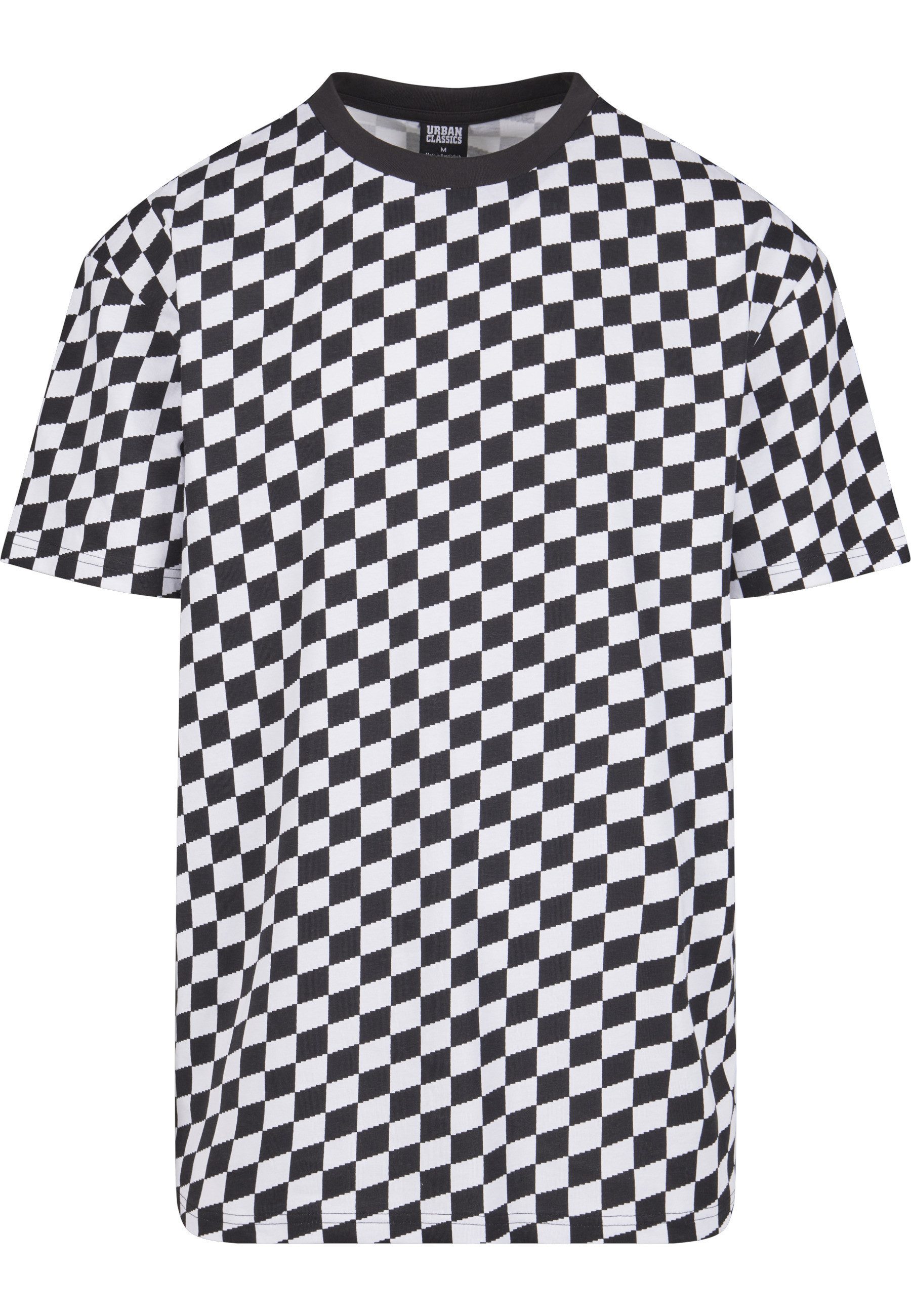 URBAN CLASSICS Langarmhemd Urban Classics Herren Oversized Check Tee (1-tlg)