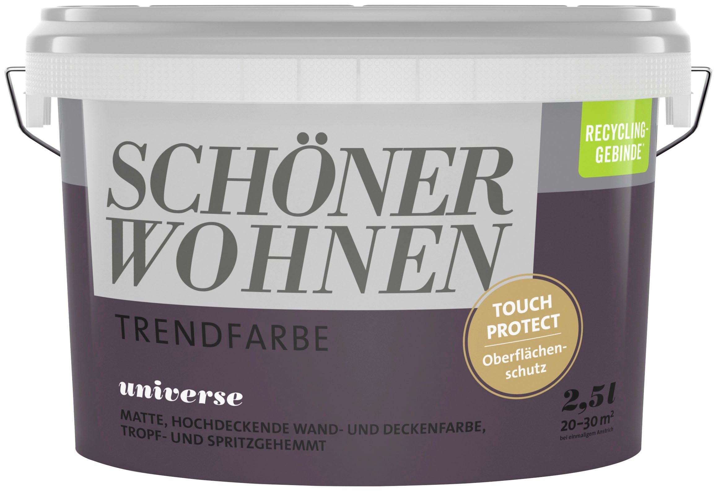 SCHÖNER WOHNEN FARBE Wand- und Deckenfarbe TRENDFARBE, die neuen Trendfarben 2024, matt, hochdeckend, mit TOUCH PROTECT