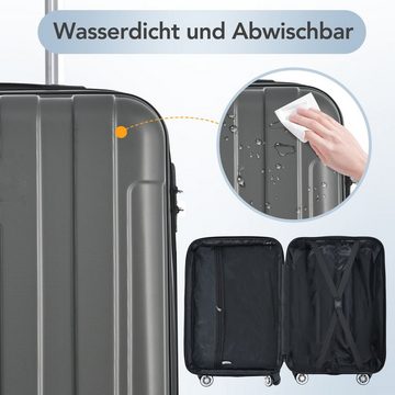 WISHDOR Handgepäckkoffer Hartschalen-Handgepäck ABS-Material, Universalrad Doppelrad, Mit TSA-Schloss für mehr Sicherheit