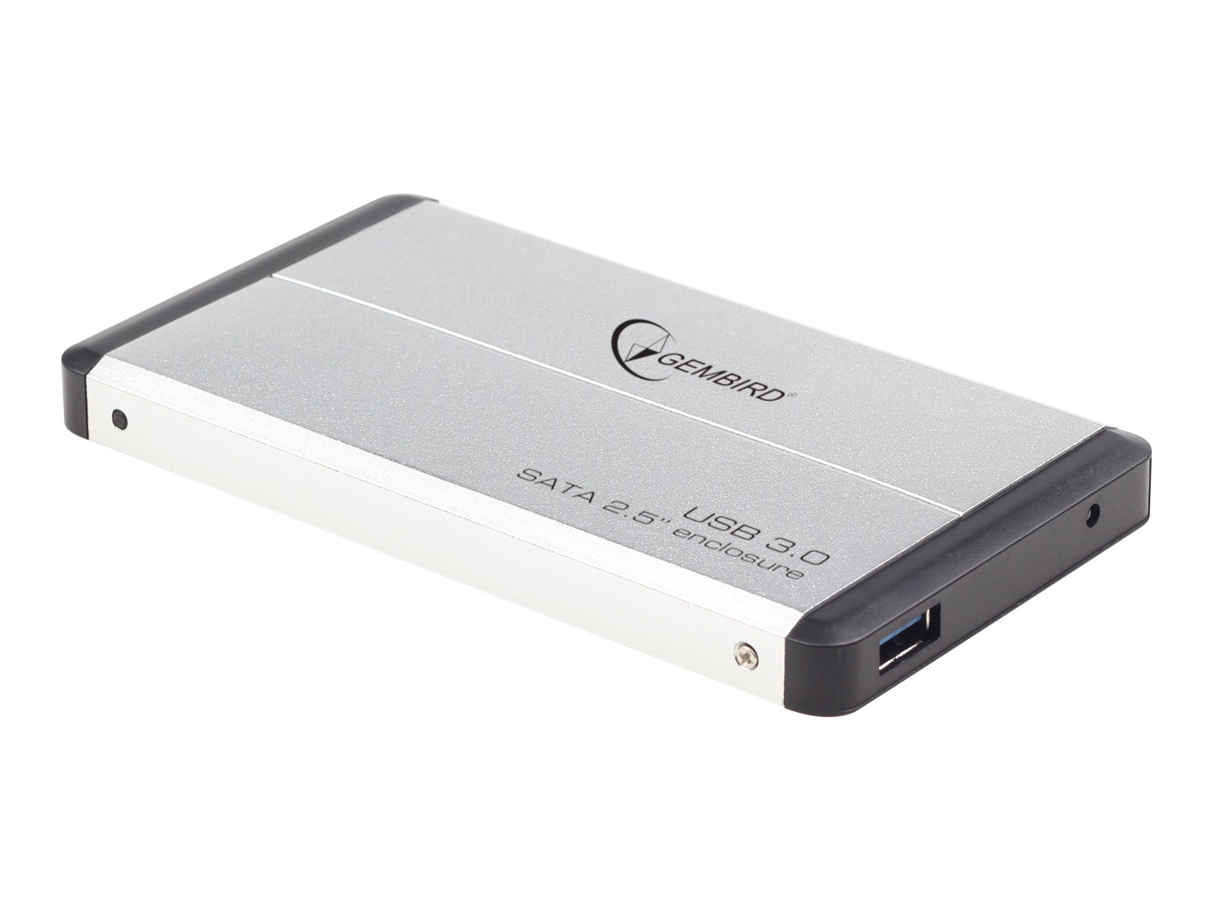 Gembird Festplatten-Gehäuse GEMBIRD - Speichergehäuse - 2,5" (6,4cm) - SATA 3Gb/s - USB 3.0 - Silb