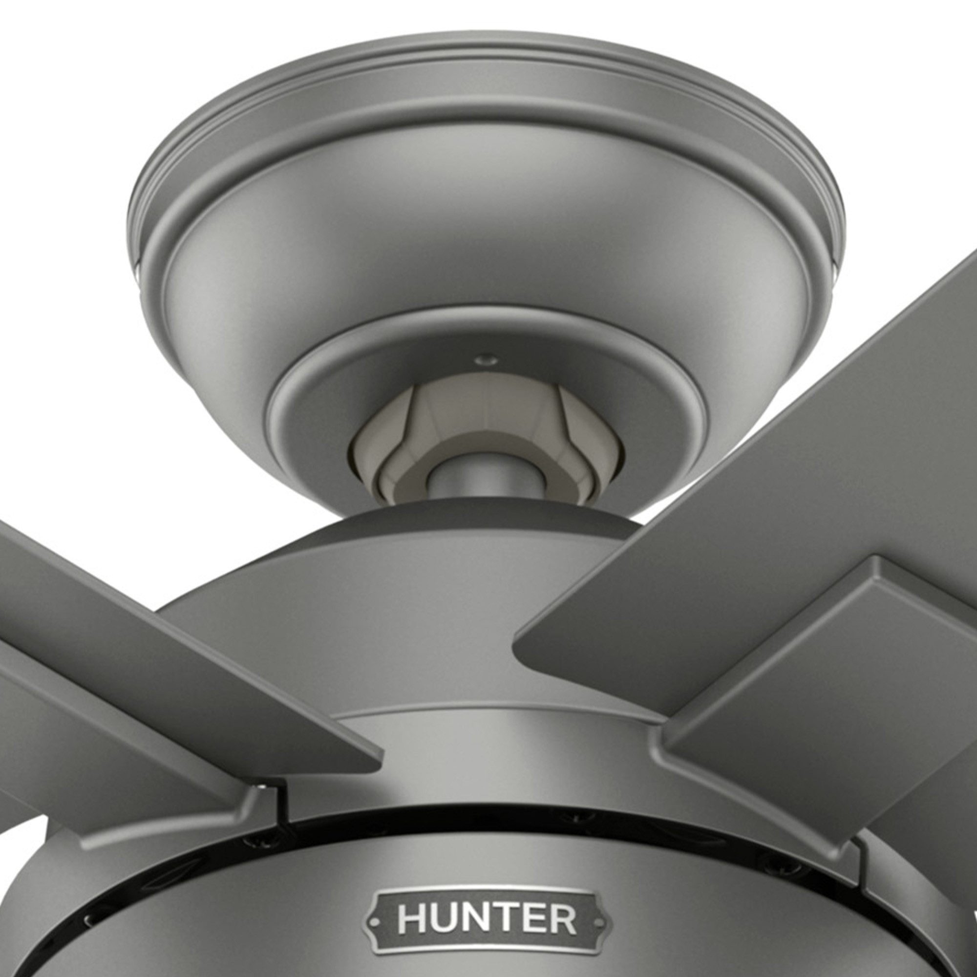 Hunter Deckenventilator Deckenventilator Zeal Silber mit Licht & Fernbedienung