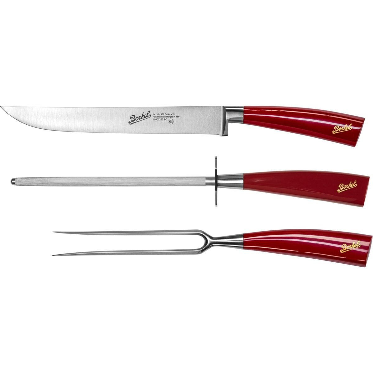 Berkel Zubereitungsmesser Elegance Red Roast-Set 3-tlg.
