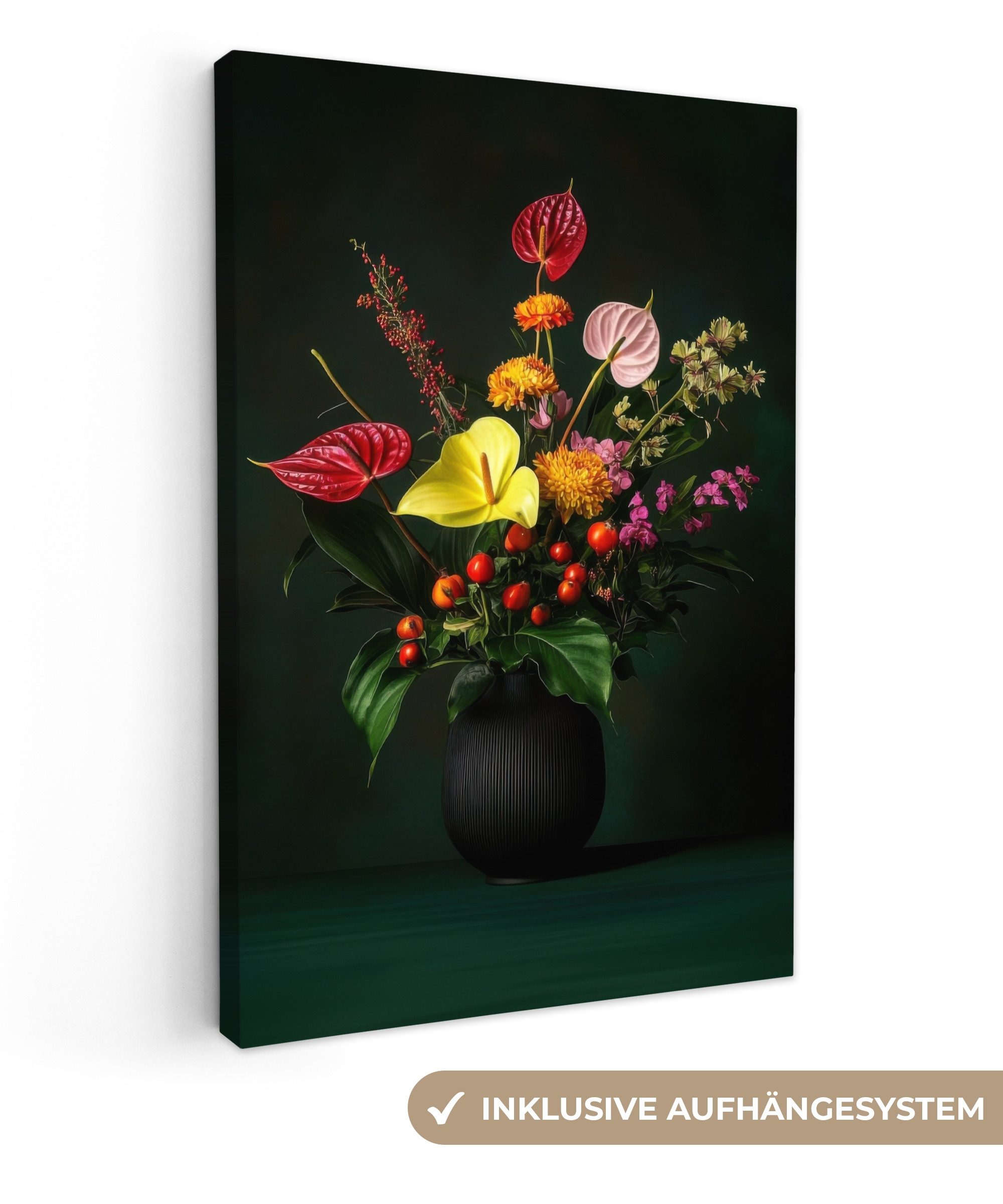 OneMillionCanvasses® Leinwandbild Blumen - Vase - günstig online kaufen