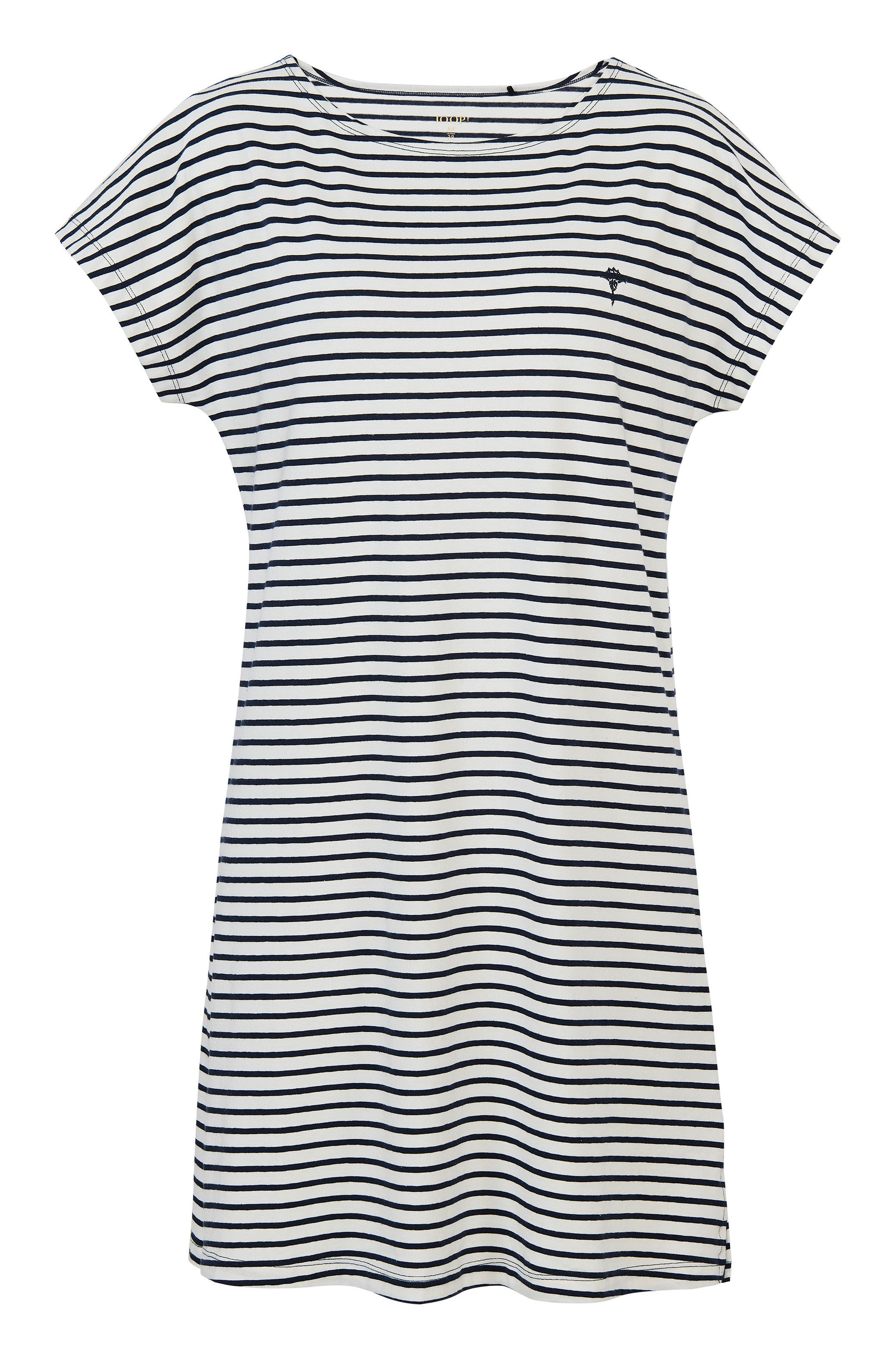 JOOP! Nachthemd Cosy kurzärmelig, Cornflower-Stitching, gestreift günstig online kaufen