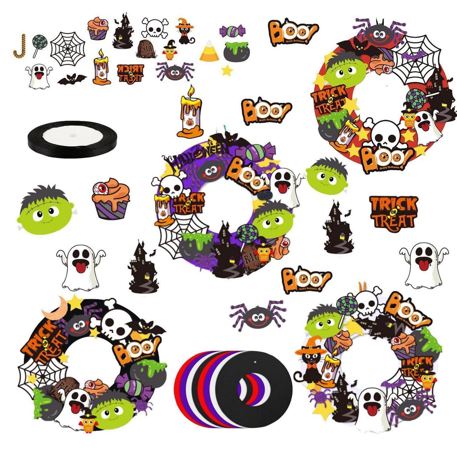 LuxusKollektion Kreativset Halloween Kranz Bastelset Kinder 8 Stück