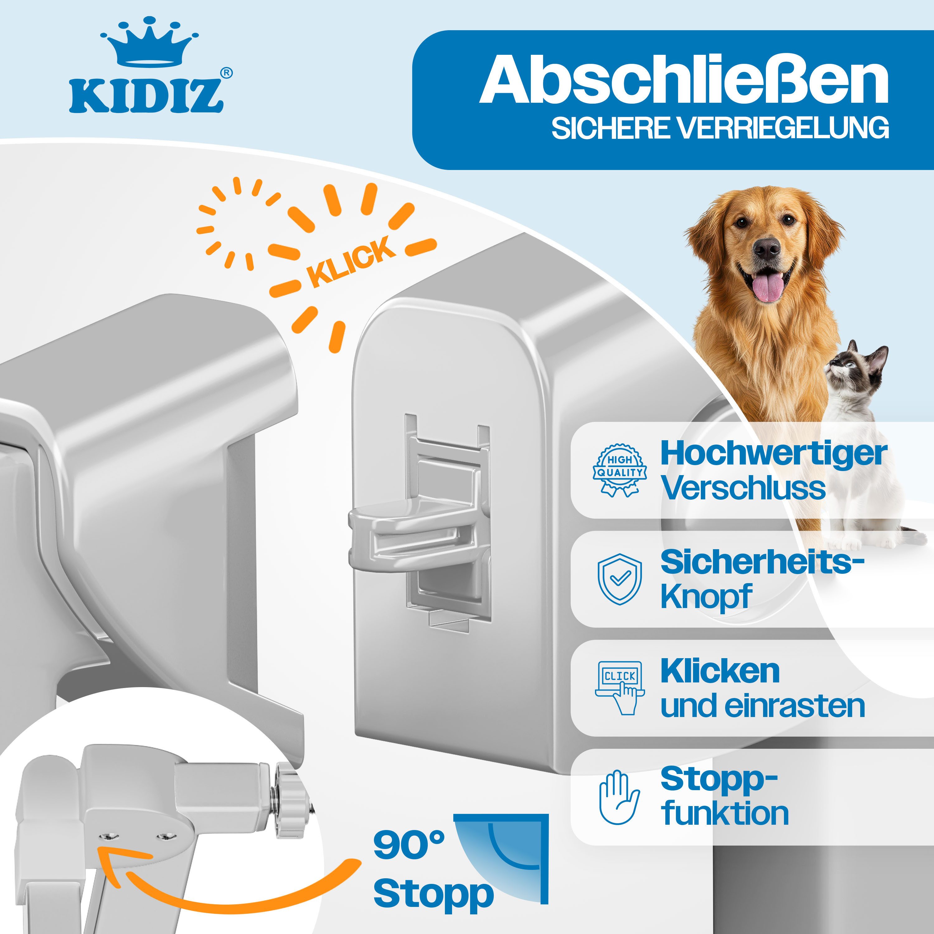 KIDIZ Türschutzgitter, Türschutzgitter Absperrgitter Treppengitter Kindergi günstig online kaufen