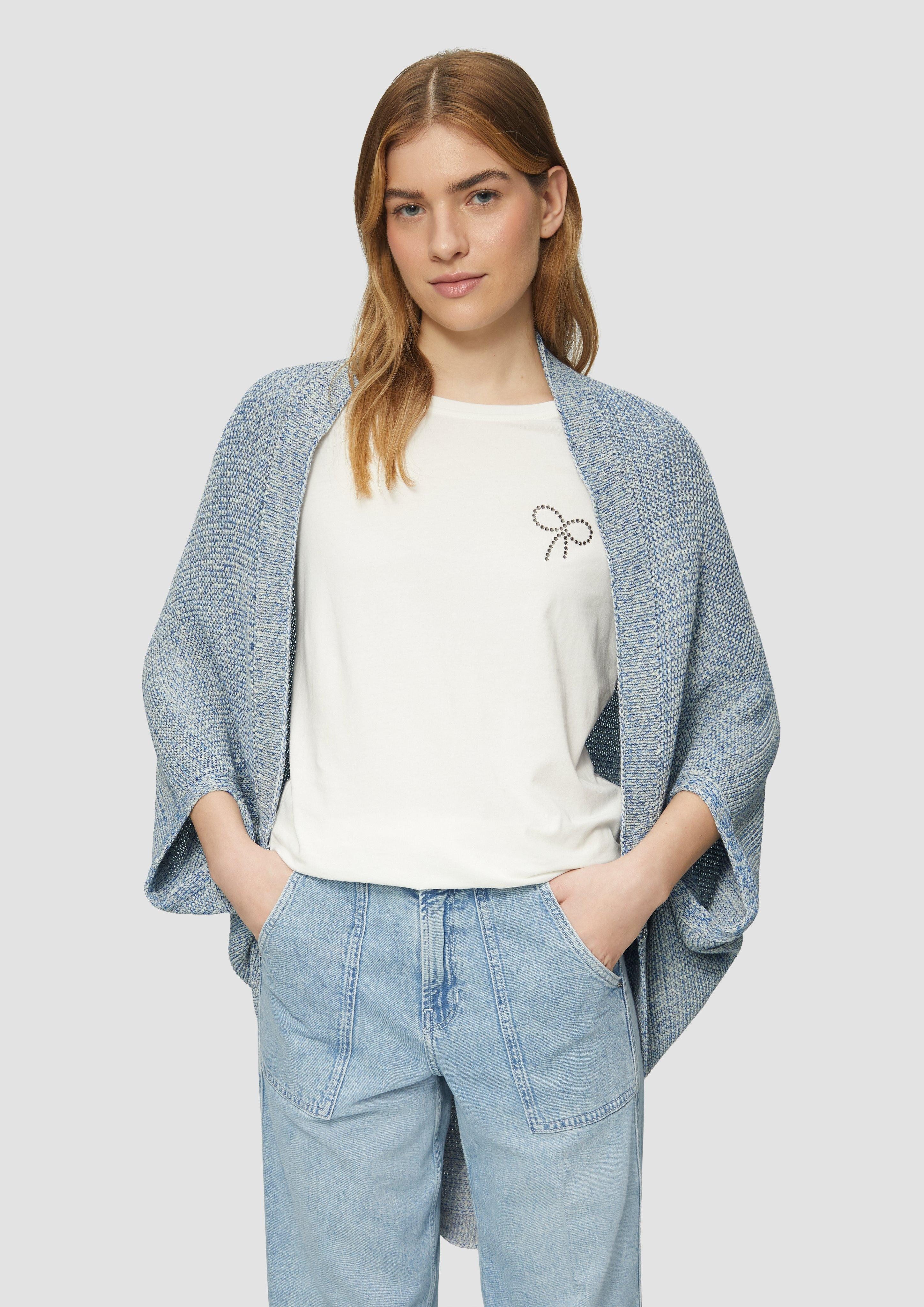 s.Oliver Poncho Strickponcho in O-Shape Logo günstig online kaufen