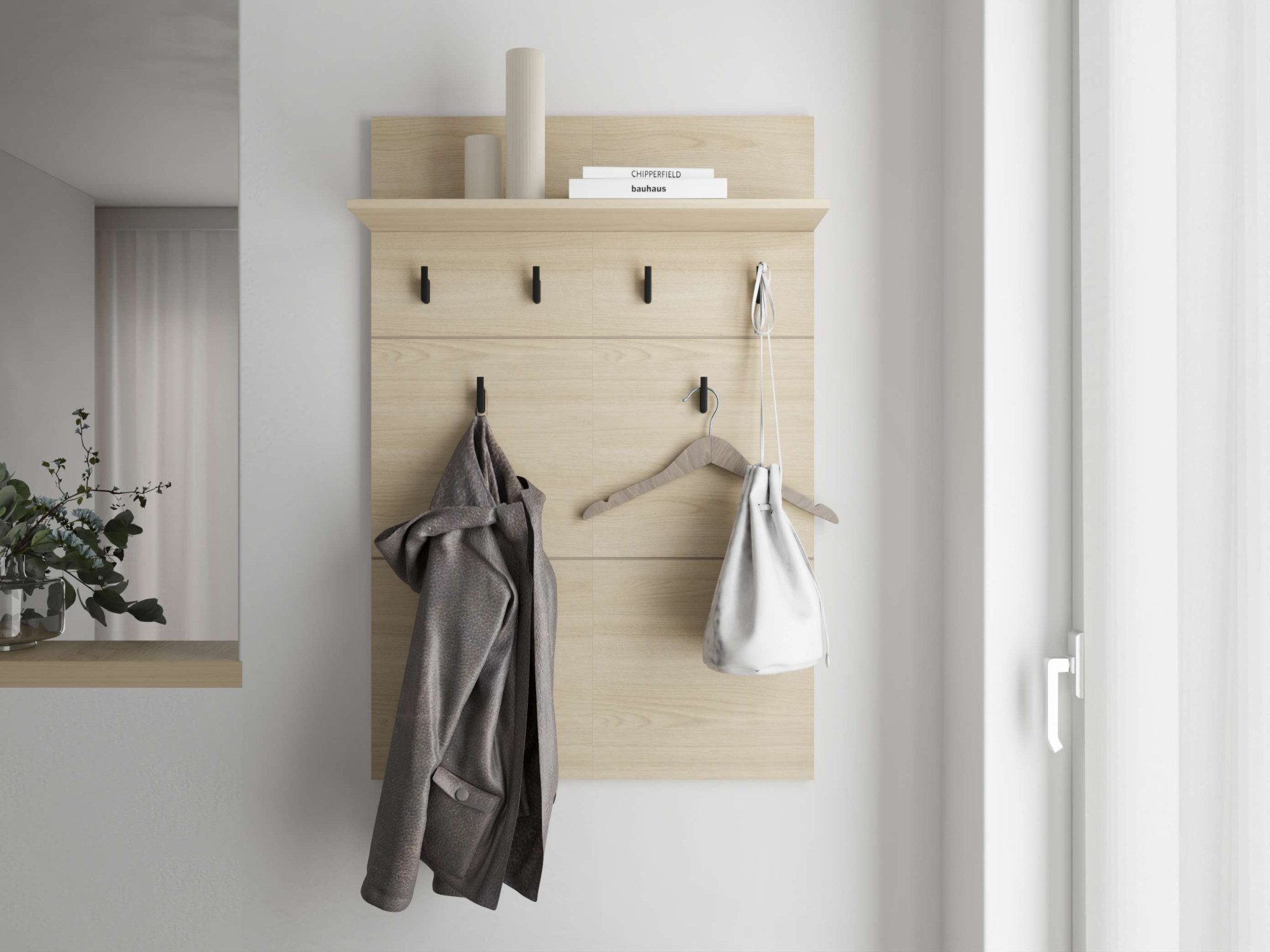 Home affaire Garderobenpaneel Rathlin, Wandregal Wandpaneel, Wandgarderobe günstig online kaufen