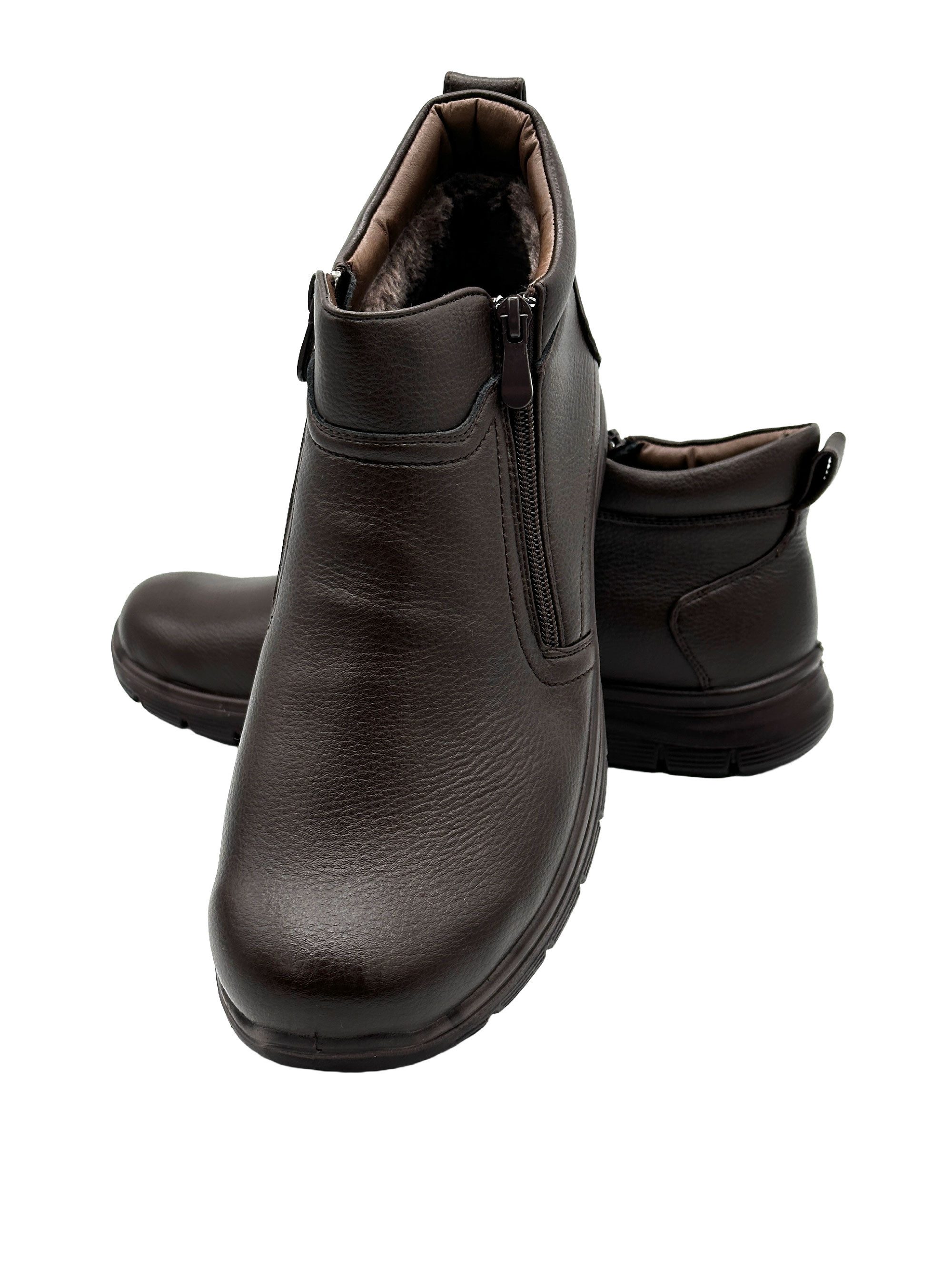 Nowaland Warme Herren Winterstiefeletten mit Doppelreißverschluss Wintersti günstig online kaufen