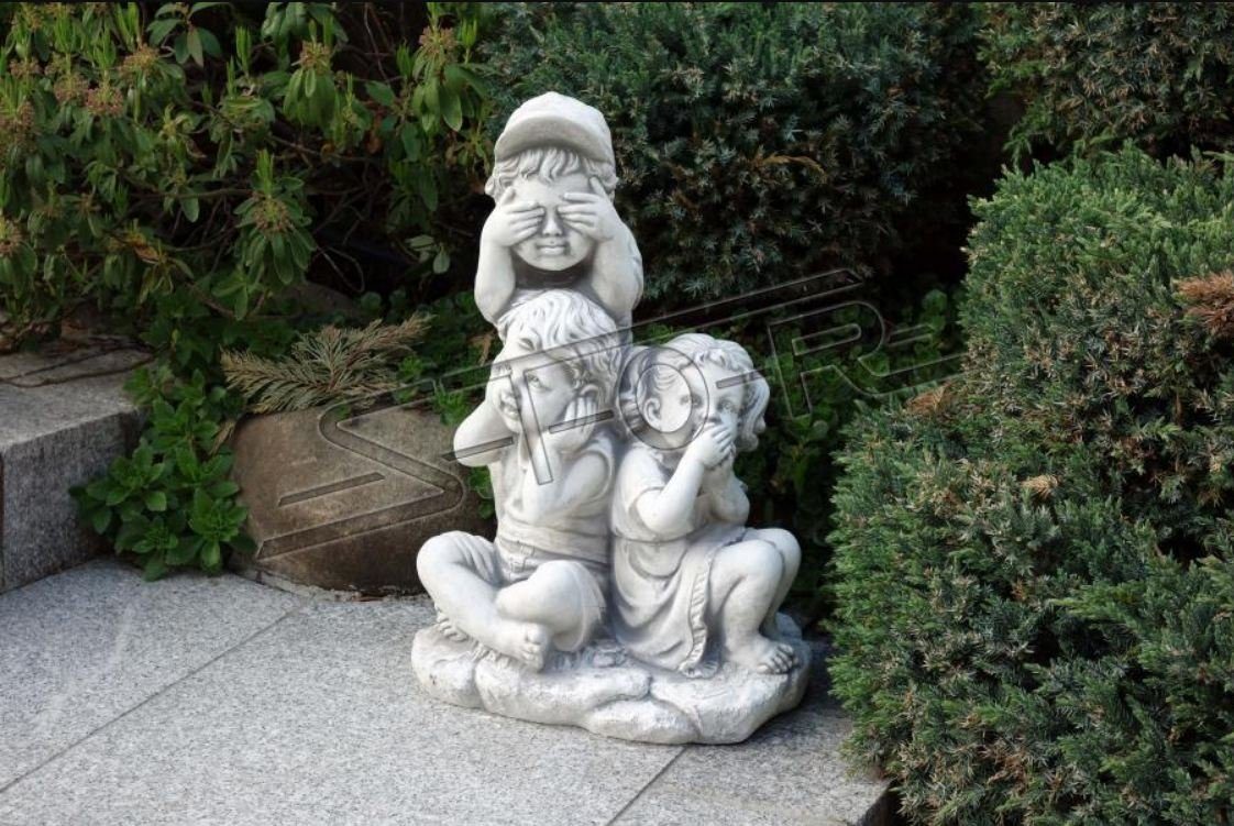 JVmoebel Skulptur Figur Skulptur Spielende Kinder Garten Skulpturen Figuren Statuen