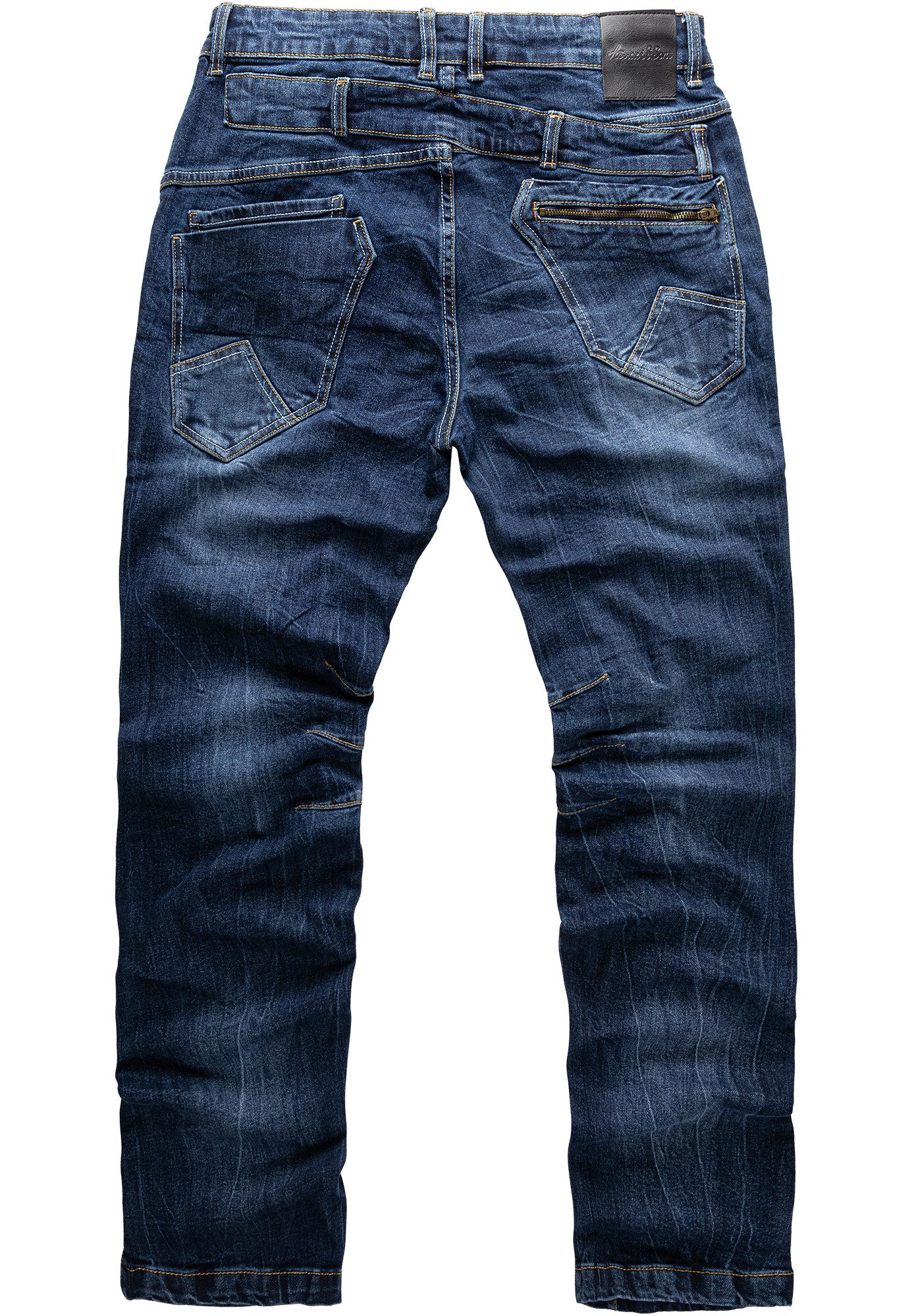 Amaci&Sons Stretch-Jeans KAUAI Regular Slim Jeans Herren Regular Slim Denim Design Hose