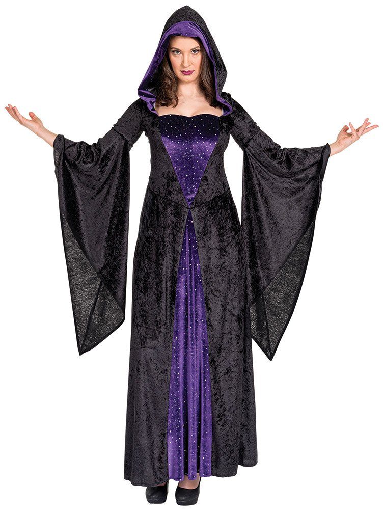 Mittelalterlicher Halloween Umhang Teufel Cape Zauberer Kostüm Damen