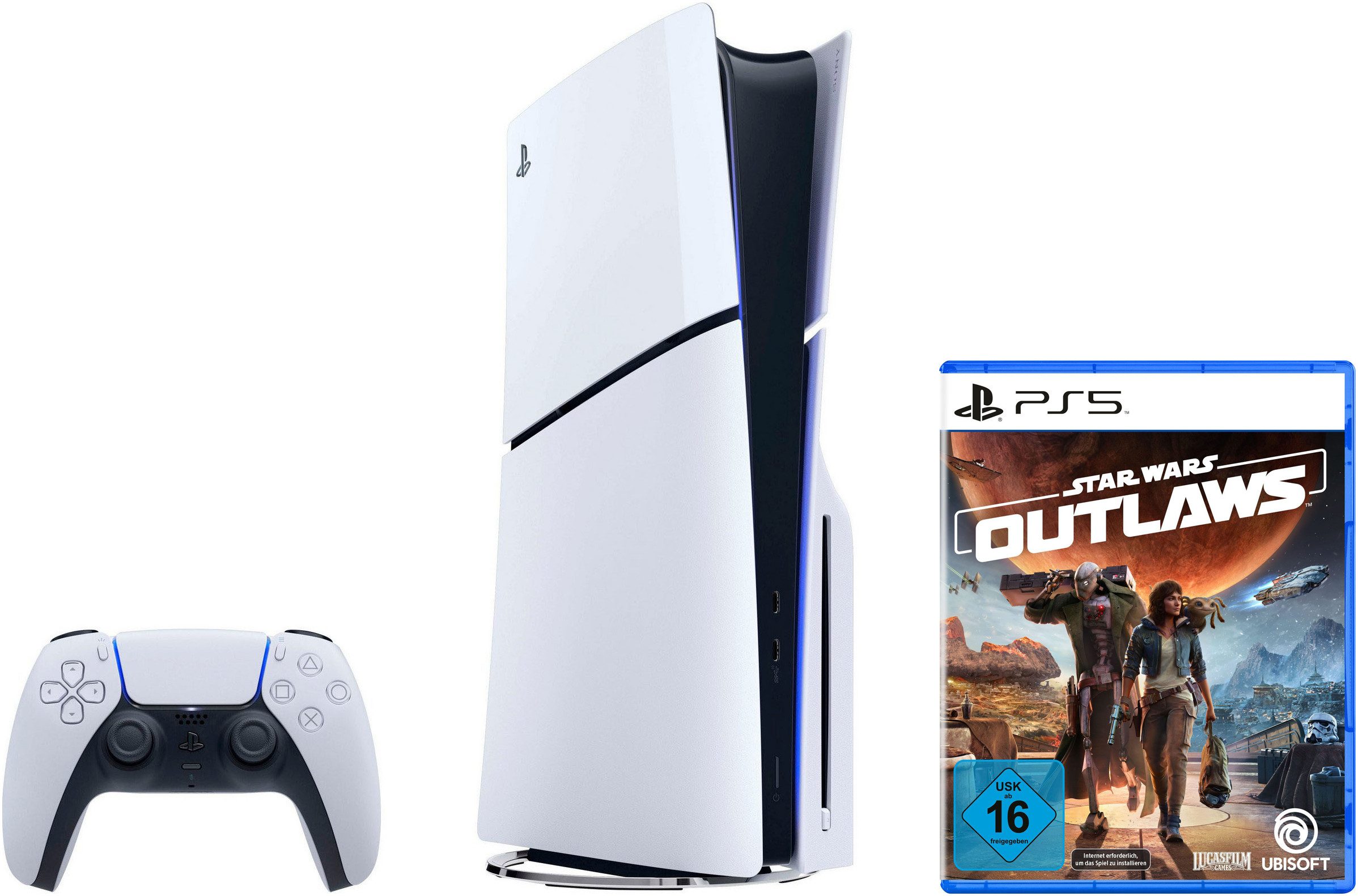 PlayStation 5 Disk Edition (Slim) + Star Wars Outlaws