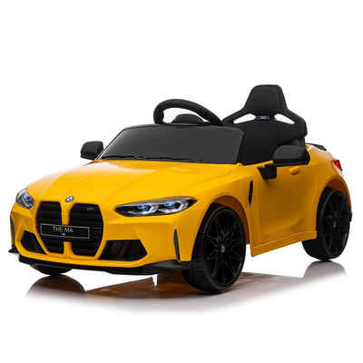 OKWISH Elektro-Kinderauto BMW M4 Kinderfahrzeug, Belastbarkeit 30 kg, Bremsautomatik Fernsteurung Bluetooth
