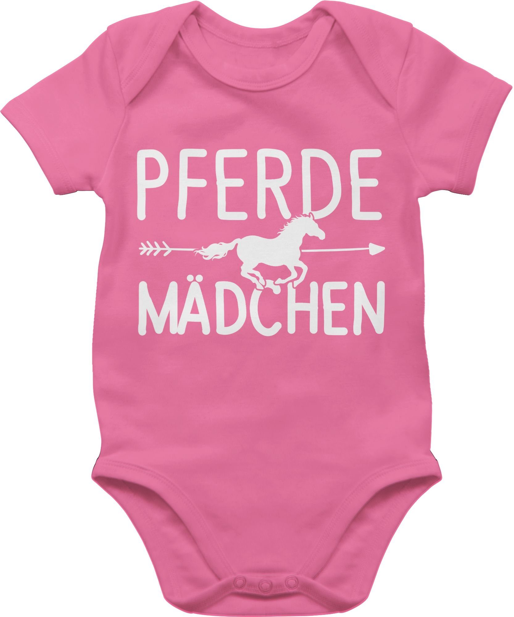 Mädchen Pferde - Pink Shirtbody Shirtracer Pferd Pferdemädchen 2