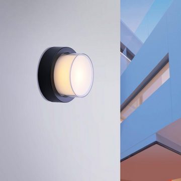 Paul Neuhaus Smarte LED-Leuchte LED Außenlampe RGB+W Q - ERIK Smart Home, Smart Home, RGB-Farbwechsel, Memoryfunktion, mit Leuchtmittel, Deckenlampe anthrazit, dimmbar per Fernbedienung