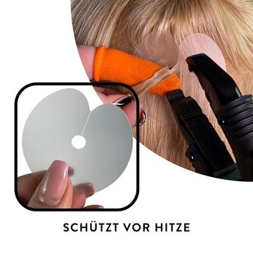 hair2heart Echthaar-Extension 10 x Schutzschablone mit Klammern