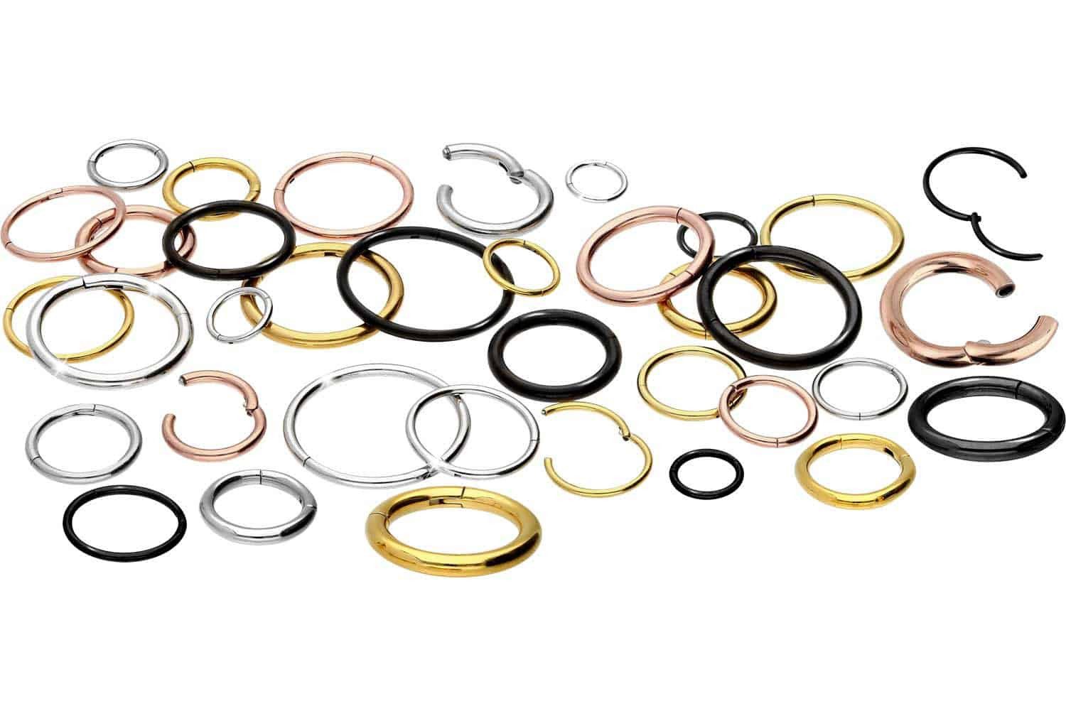 PIERCINGLINE Piercing-Set Titan Segmentring Clicker (Clicker günstig online kaufen