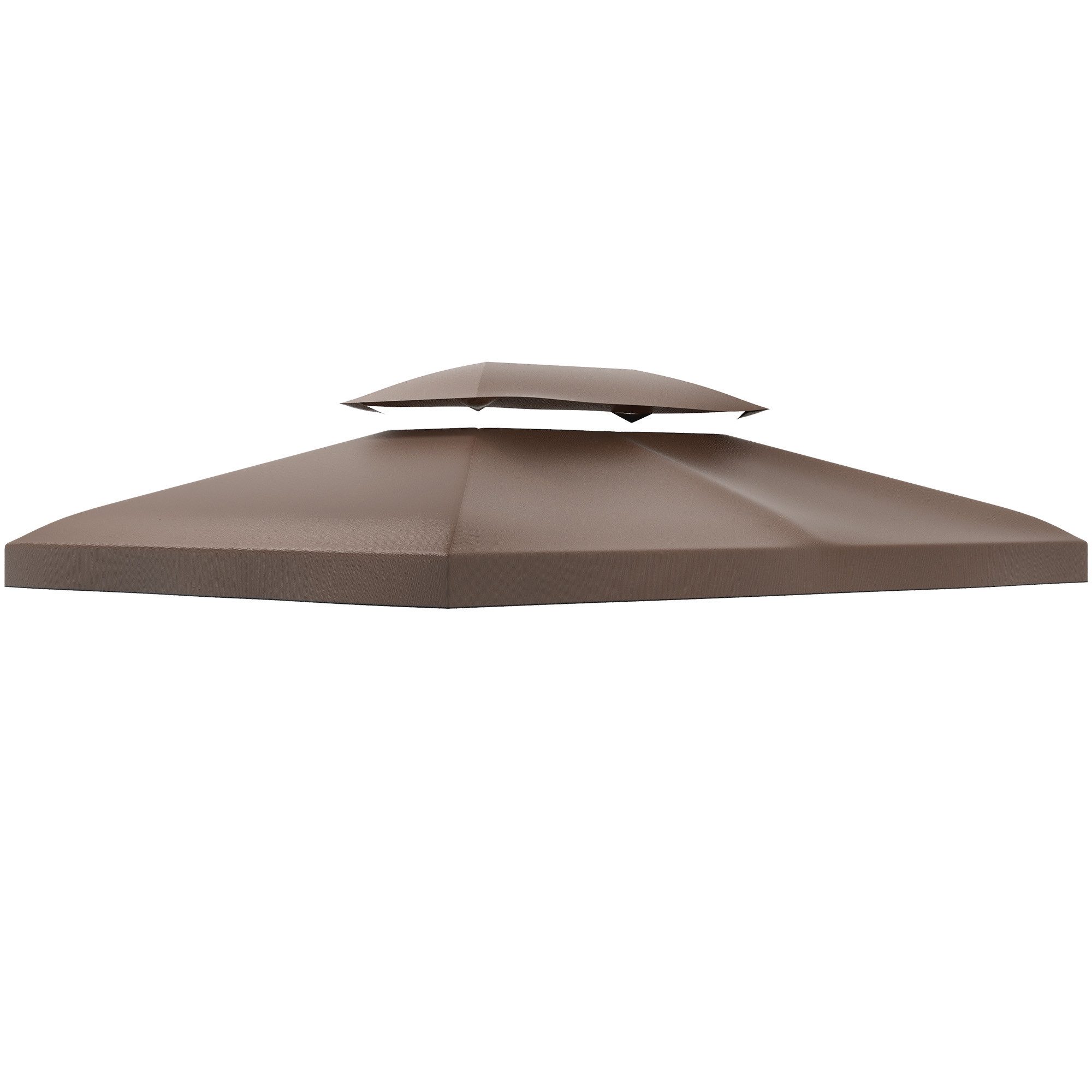 BlingBin Pavillon-Ersatzdach Doppeldach Ersatzdach für Gartenpavillons 3x4m, 180 g/m², 300 x 400 cm (Ersatzdach, Gartenpavillonersatzdach, 300 x 400 cm), Stabiles, fest installiertes Dach, Polyester Kaffee