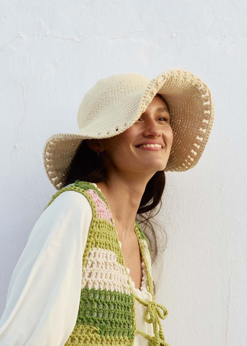 LANA GROSSA NATURAL COTTON Häkelwolle, 80 m (Bio-Baumwollgarn in Millefili-Zwirnung), 50 g – Bild 4 von 5