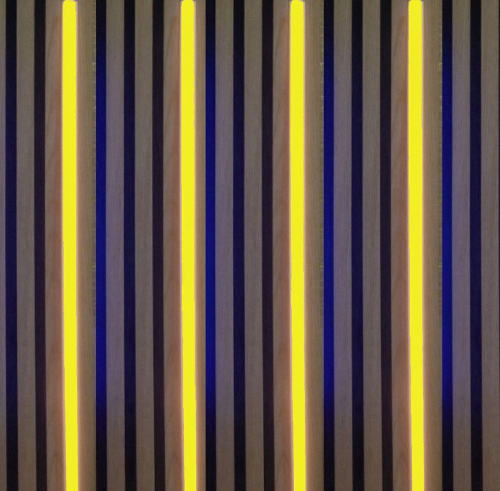 XENON LED Dekolicht 3725 LED Leuchte Kunststoff Schiene 4x150cm Netzteil Gelb, Xenon / Gelb