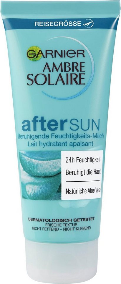 GARNIER After Sun-Milch Ambre Solaire Pflegende Après, mit natürlicher Aloe  Vera