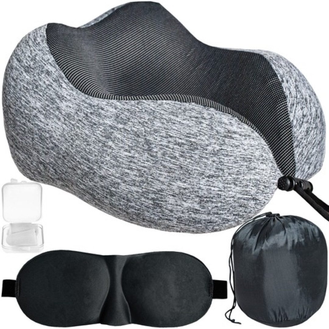 Reisekissen Reisekissen Nacken Kissen Set mit Augenmaske und Ohrenstöpseln