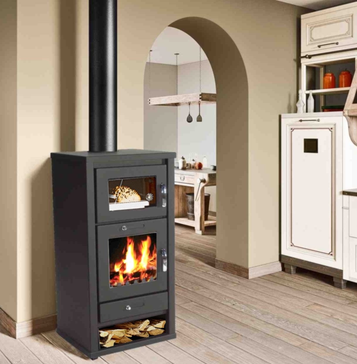 Apex Kaminofen Kaminofen 11.3kW Backfach + günstig online kaufen