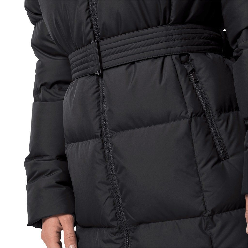 Jack Wolfskin Daunenmantel Frozen Lake Coat (winddicht, wasserabweisend) schwarz Damen – Bild 4 von 5