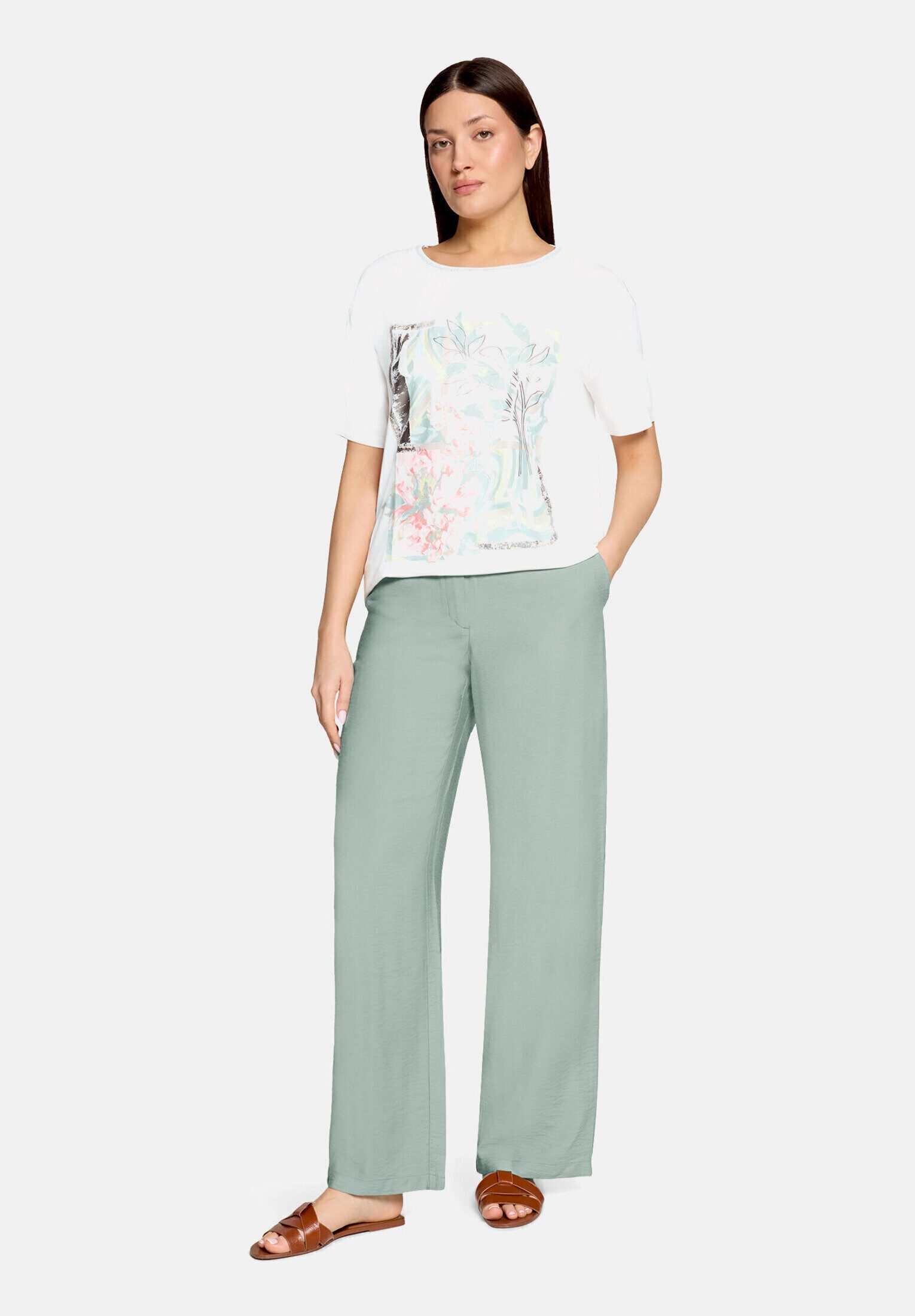 Betty Barclay Kurzarmshirt Damen mit Rippbündchen (1-tlg)