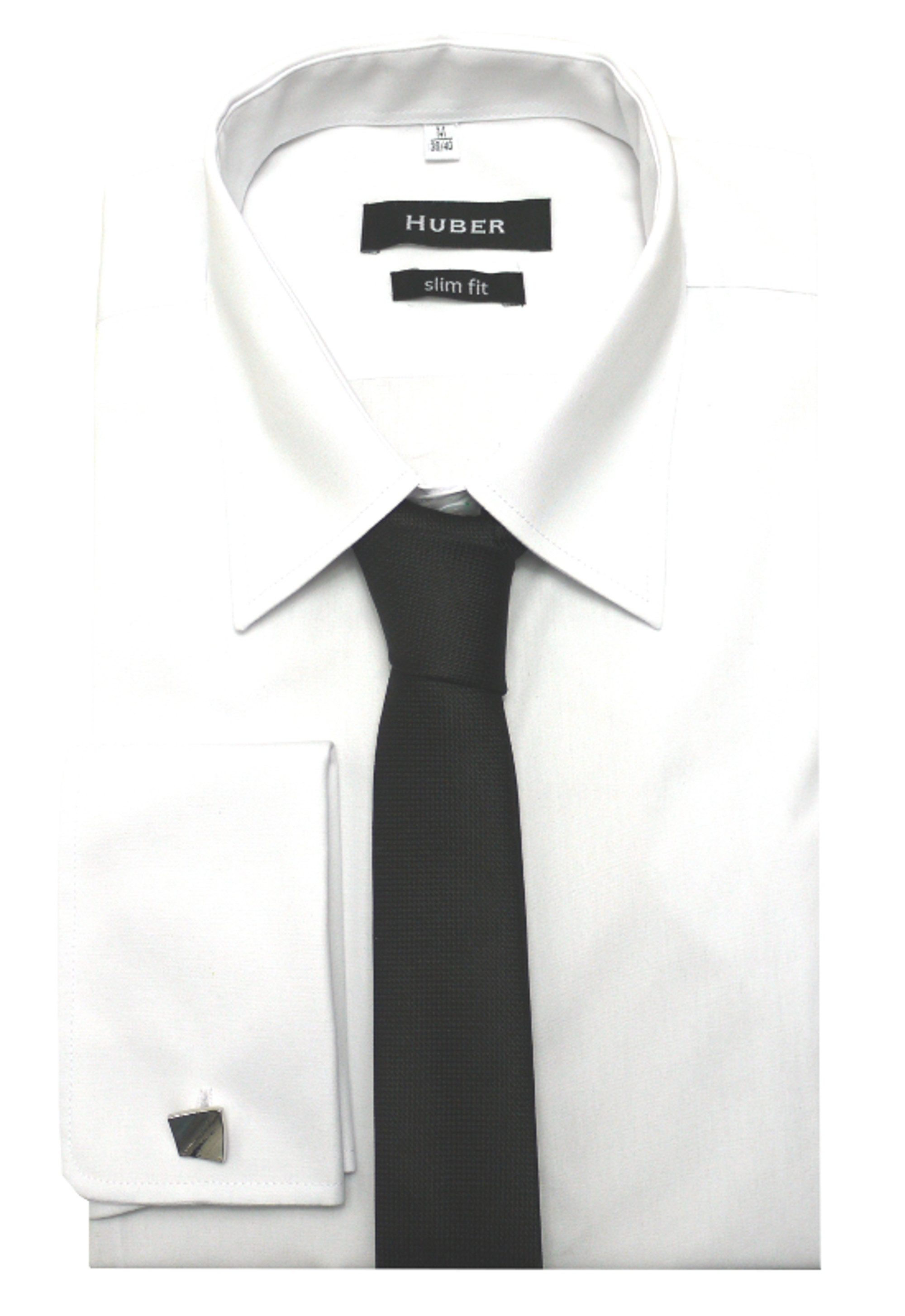 Huber Hemden Langarmhemd HU-5361 Umschlagmanschetten Slim günstig online kaufen
