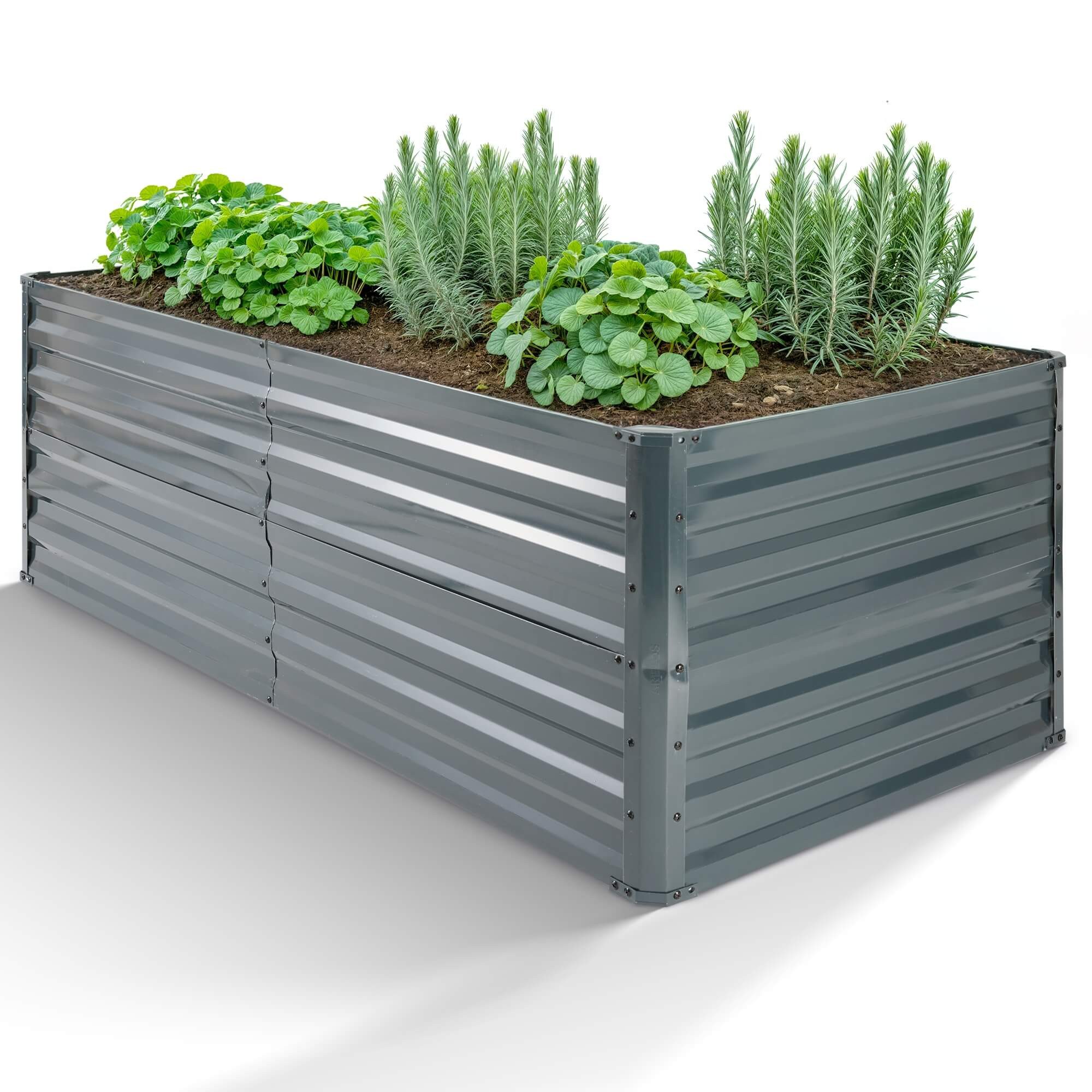 Arebos Hochbeet Gartenbeet Pflanzbeet Gemüsebeet für Garten & Terrasse 240x90x45 cm (Max. Belastbarkeit: 1000 kg), Witterungs- & UV-beständig