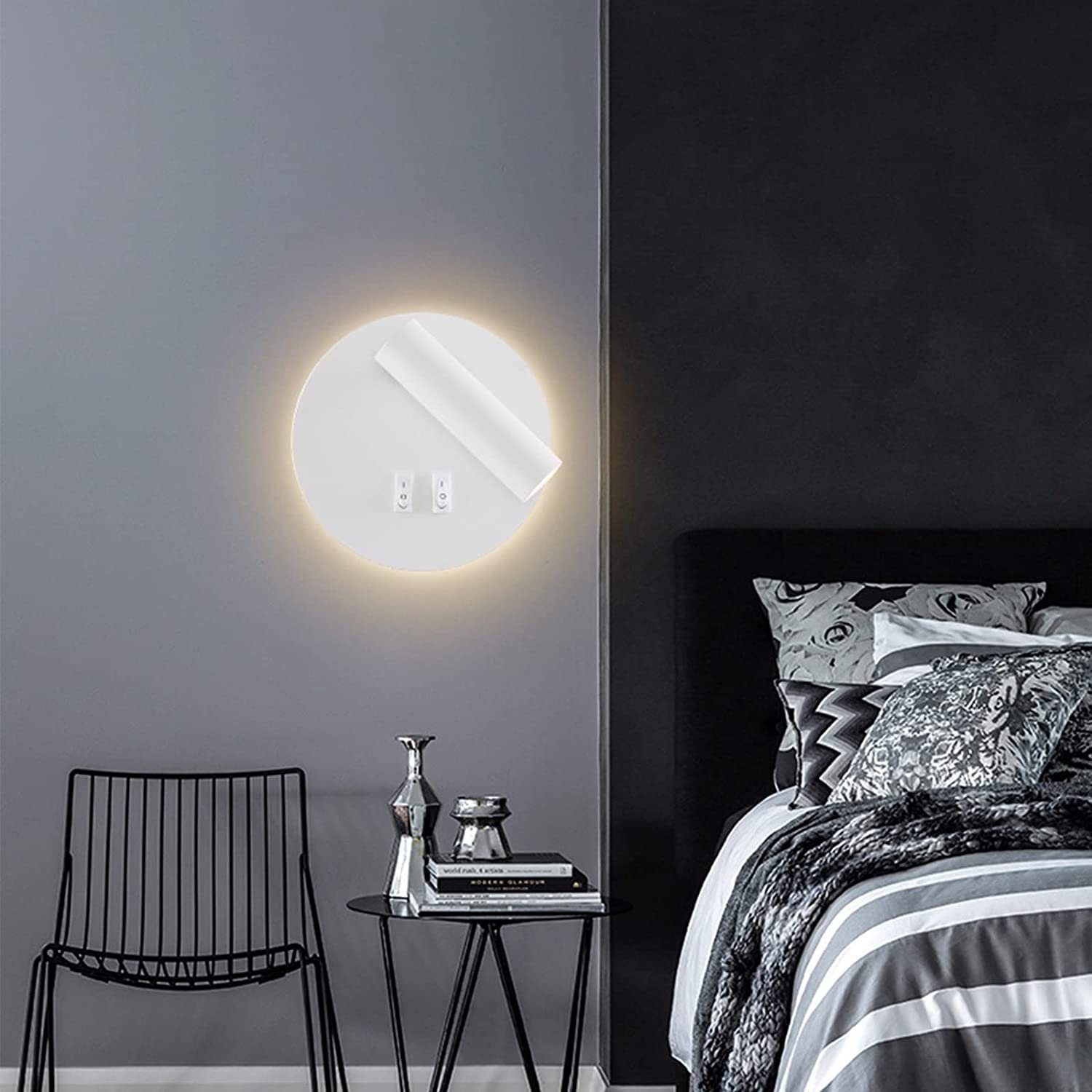 LED-Leselampe, LED moderne Nachttischlampe Wandleuchte Wand-Leselampen, GelldG