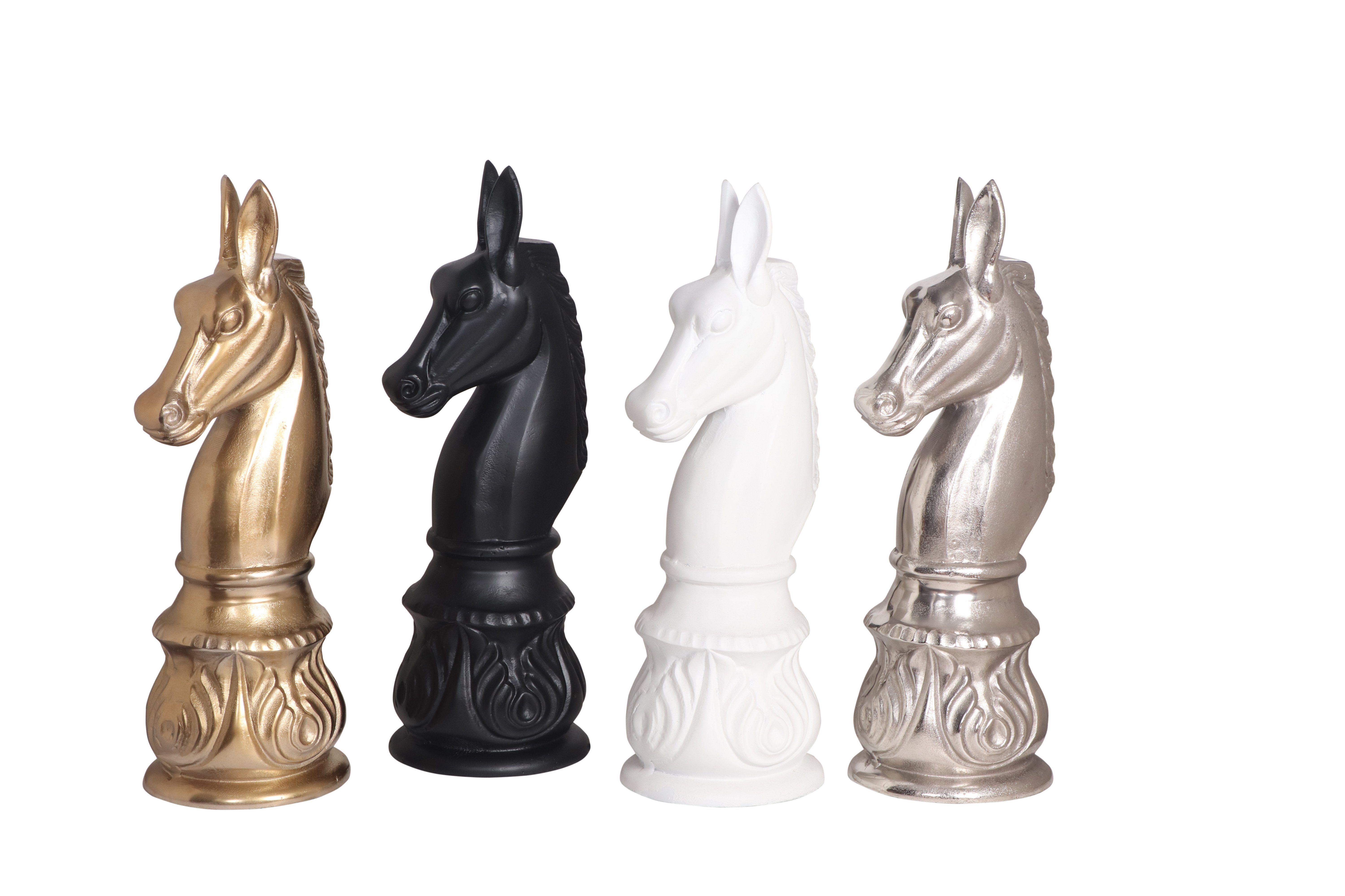 Pferd HORSE weiß für als 59 Pferdliebhaber, matt Dekoobjekt cm, More2Home Skulptur Metall Höhe