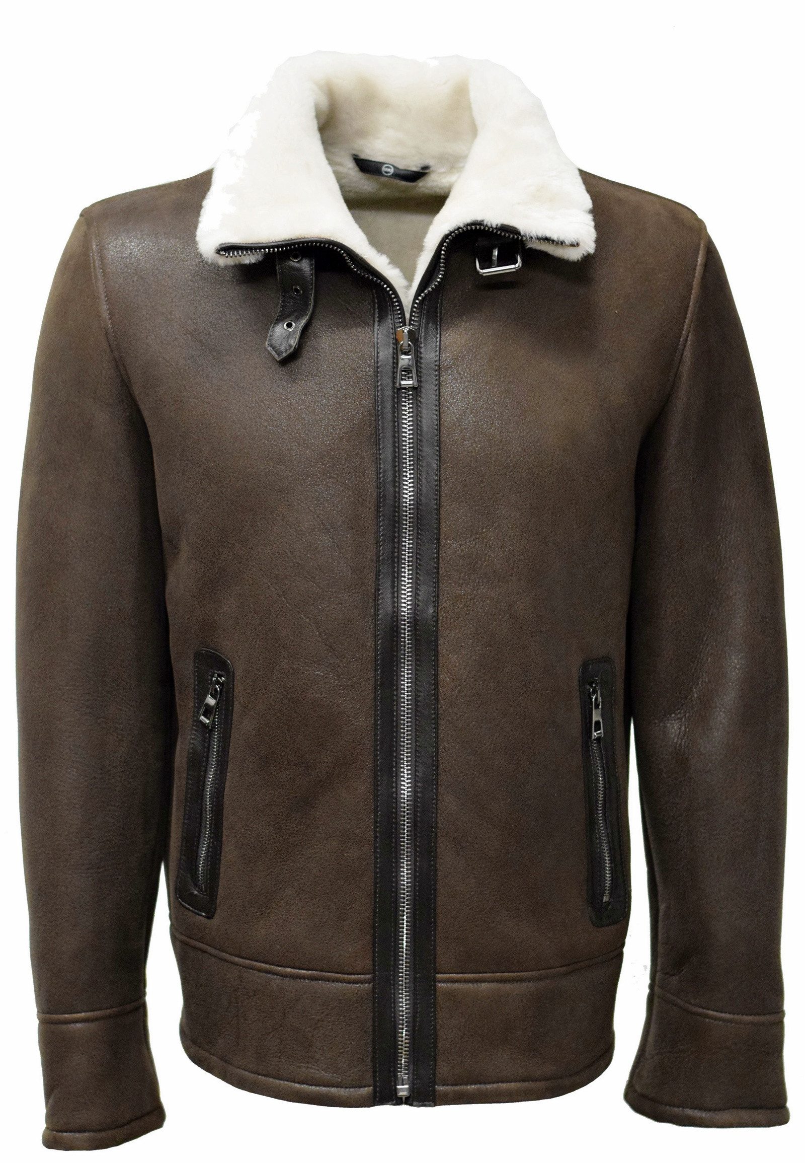 Zimmert Leather Lederjacke Kylian Lamfelljacke Bomber Braun leicht weich na günstig online kaufen