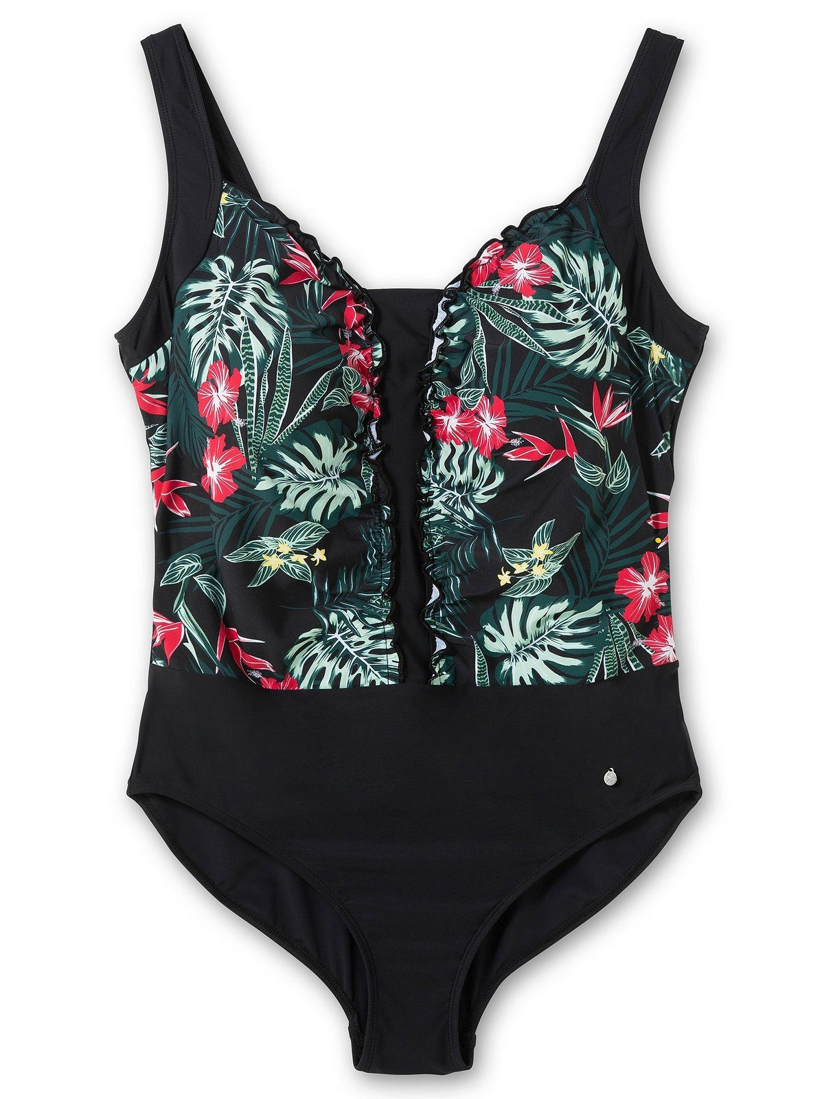 Sheego Badeanzug Große Größen mit Rüschen und Softcups