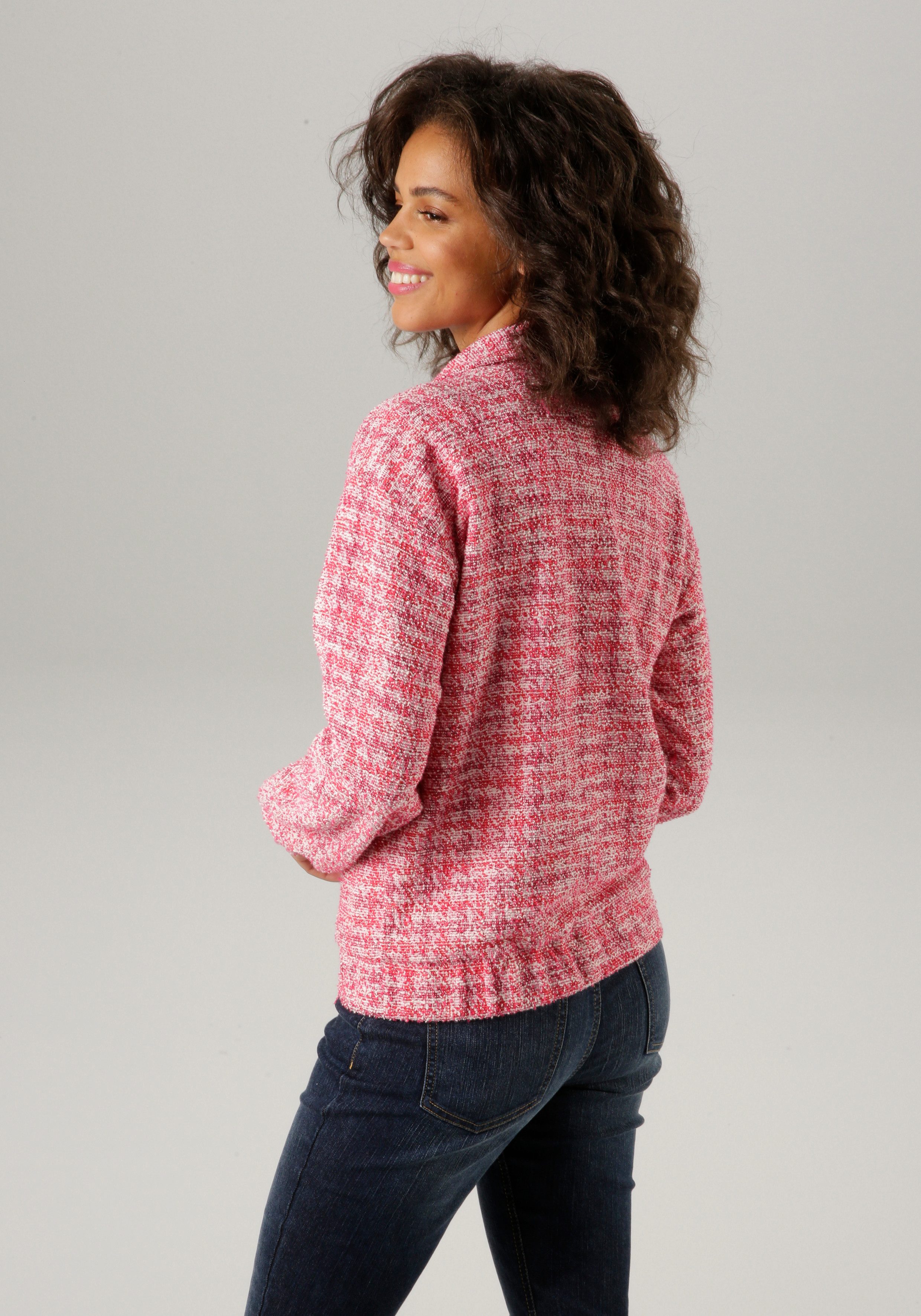 Aniston CASUAL Blouson aus melierter Bouclé-Jacquard-Qualität günstig online kaufen
