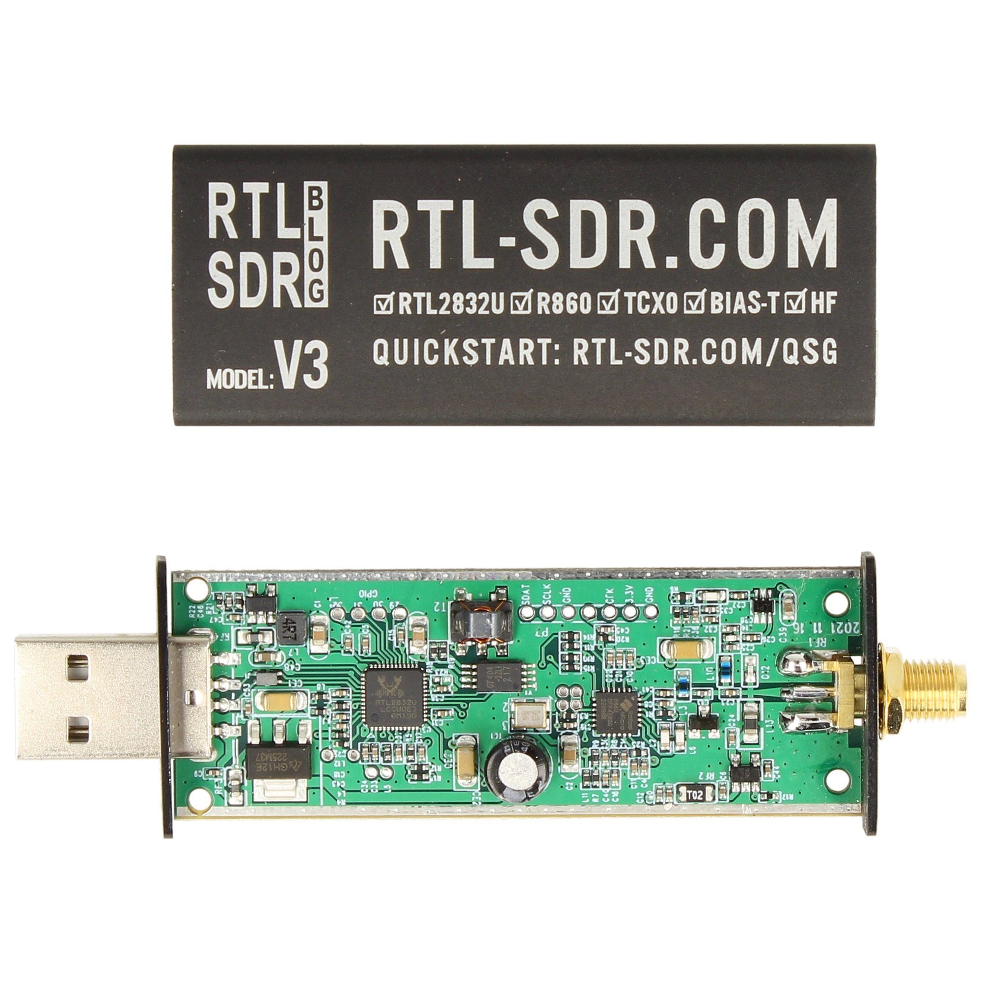 R820T2 RTL-SDR RTL2832U Blog (Nur Dongle) Empfänger SDR Impulsfoto Funkgerät