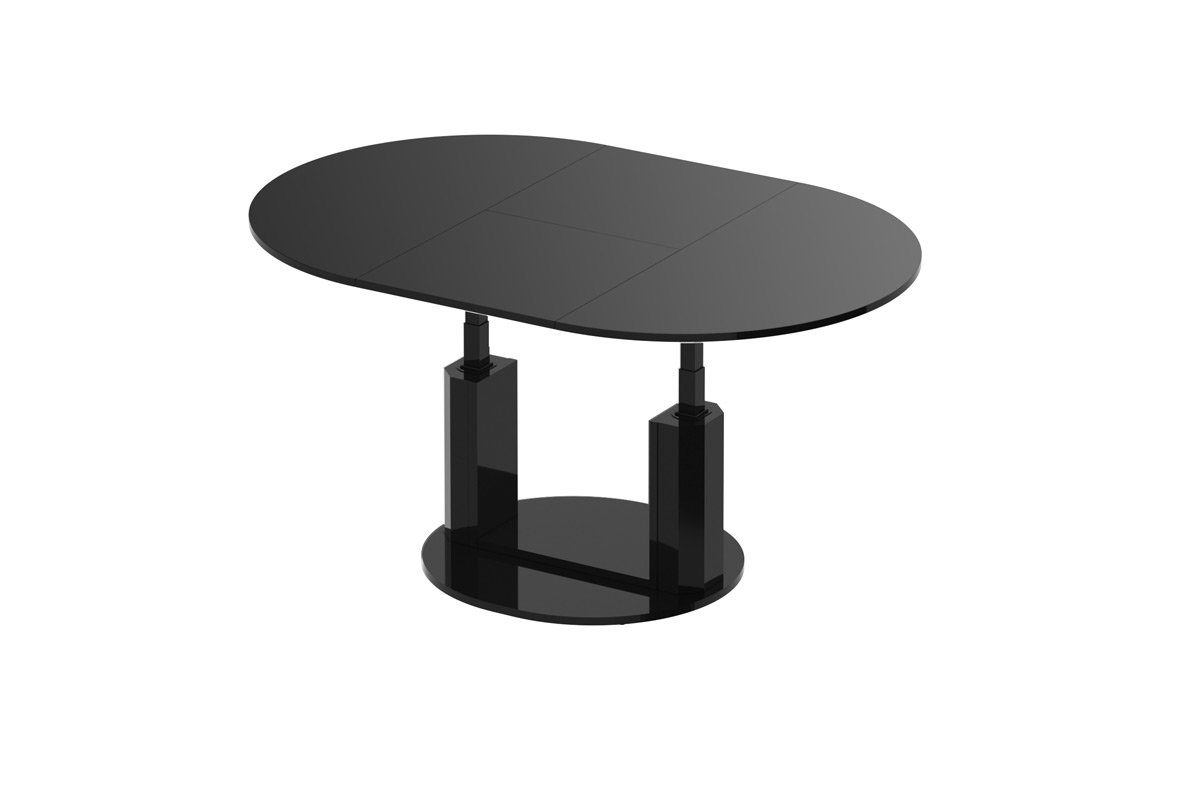 konkurrenzfähiger Preis designimpex Couchtisch höhenverstellbar Hochglanz HEM-111 Tisch Design ausziehbar Schwarz Couchtisch Hochglanz