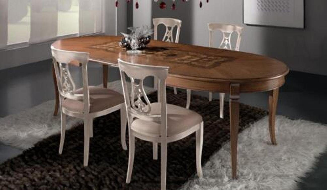 JVmoebel Esszimmer-Set, Komplett Set Esstisch 4x Stühle Set Ess Gruppe Holz Tisch Tische 5tlg